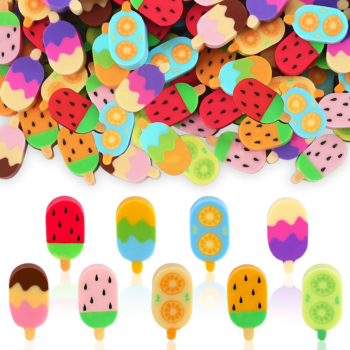 JUNEBRUSHS 150Pcs Fall Mini Erasers, Cute Thanksgiving Erasers Bulk
