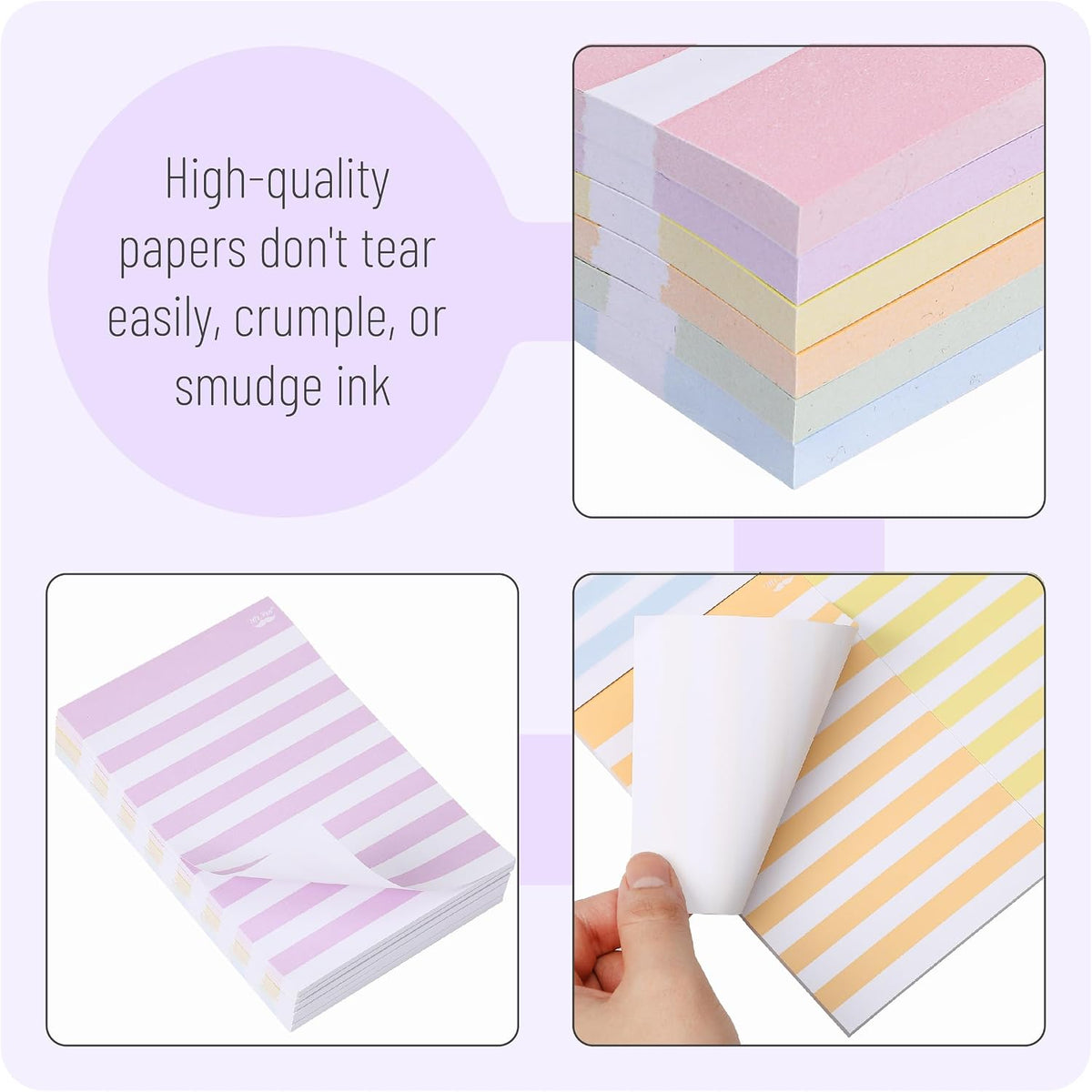 Mr. Pen- Lined Sticky Notes, 4" x 6", 6 Pads, 45 Sheets/Pad