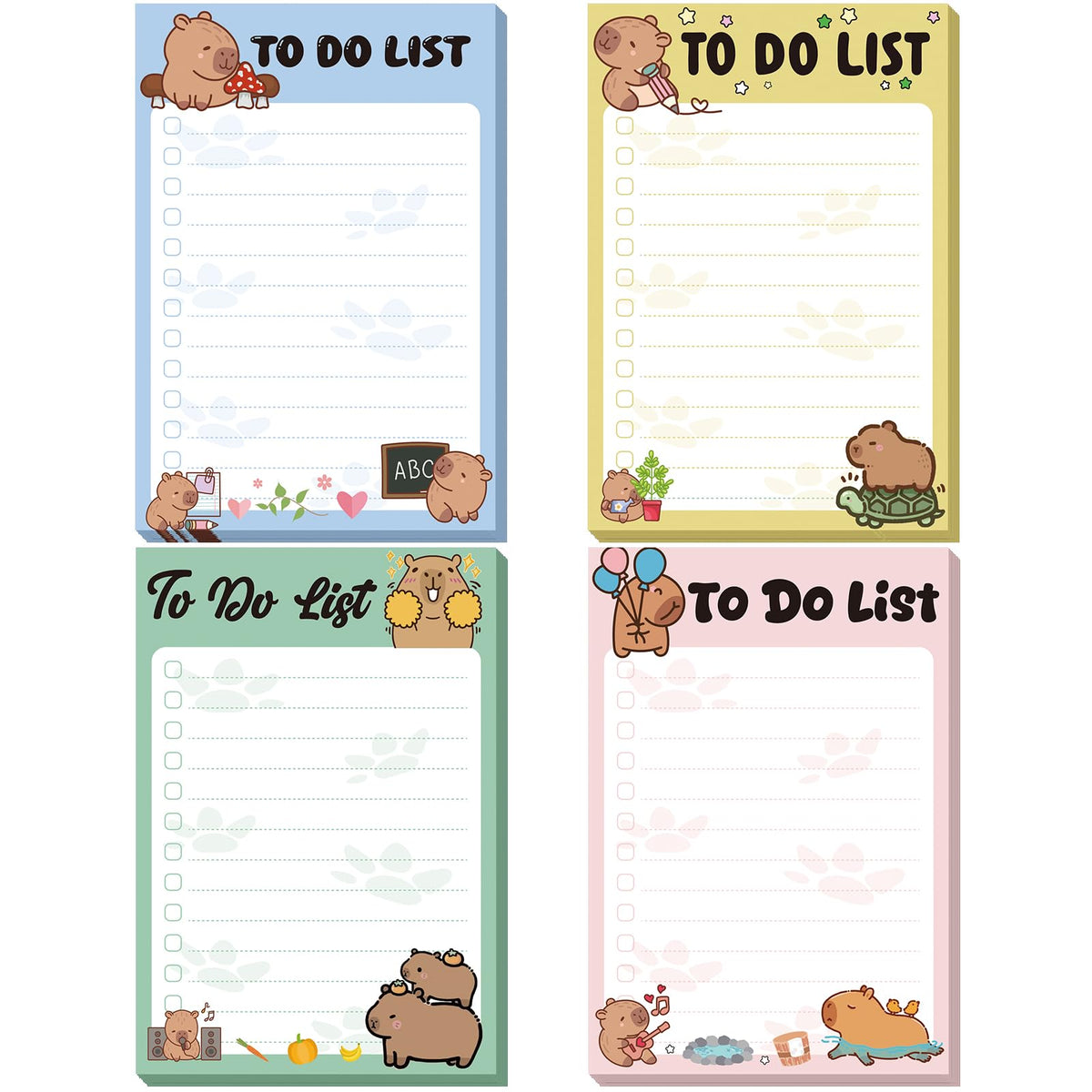 Geyee 4 Pads Chicken Sticky Notes 4" x 6" Funny Animal Sticky Notes