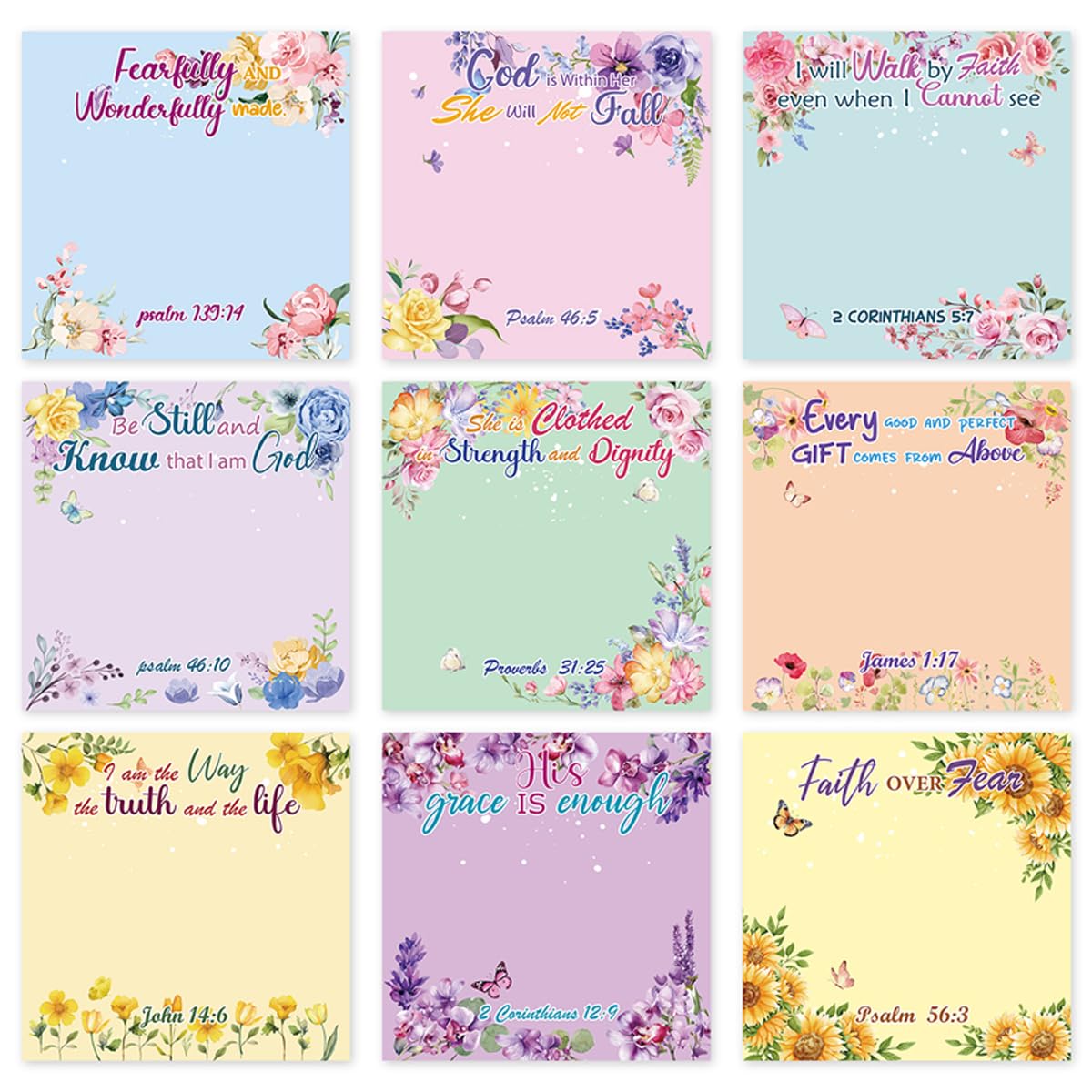 Frog Sticky Notes 3x3 Cute Animal Stationery 9-Pack