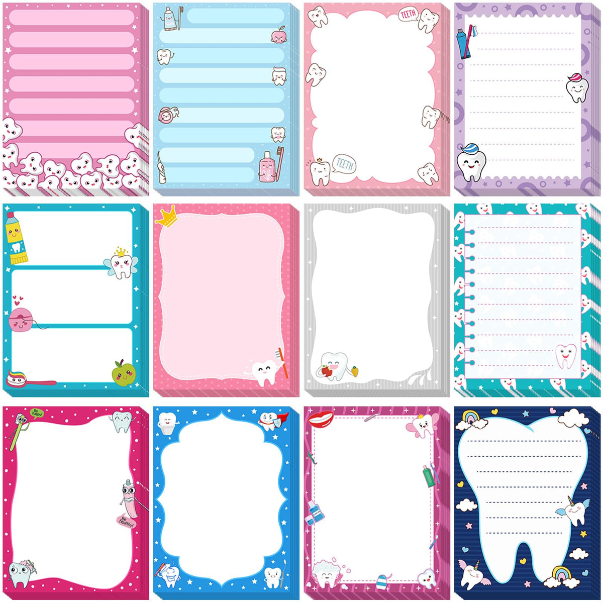 Chiisong 12 Pads Cute Sticky Notes Flower Sticky Notes