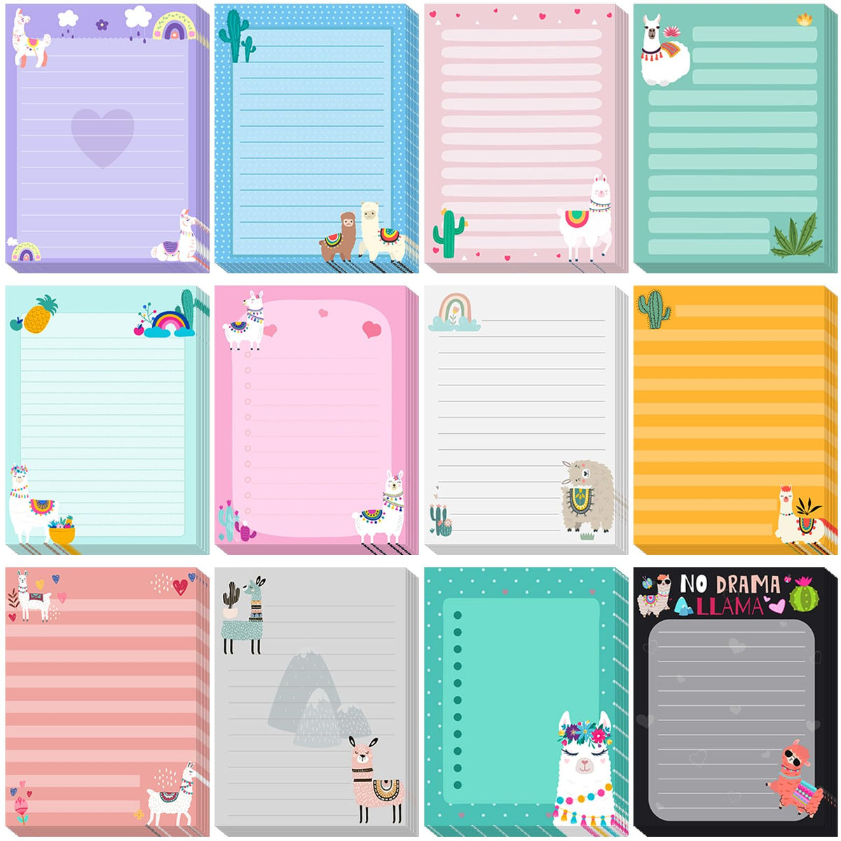 Chiisong 12 Pads Cute Sticky Notes Flower Sticky Notes