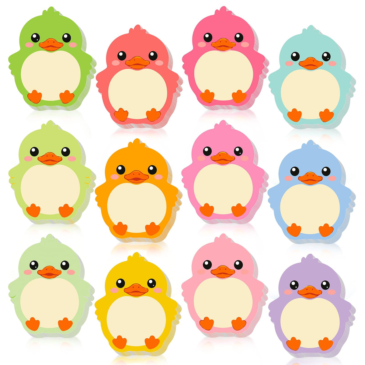 12 Pcs Cat Sticky Notes Cute Cat Shaped Note Pads Colorful Animal Self Sticky Post Notes Cute Cat Memo Sticky Tabs for School Office Home Stationery Supplies Party Favors