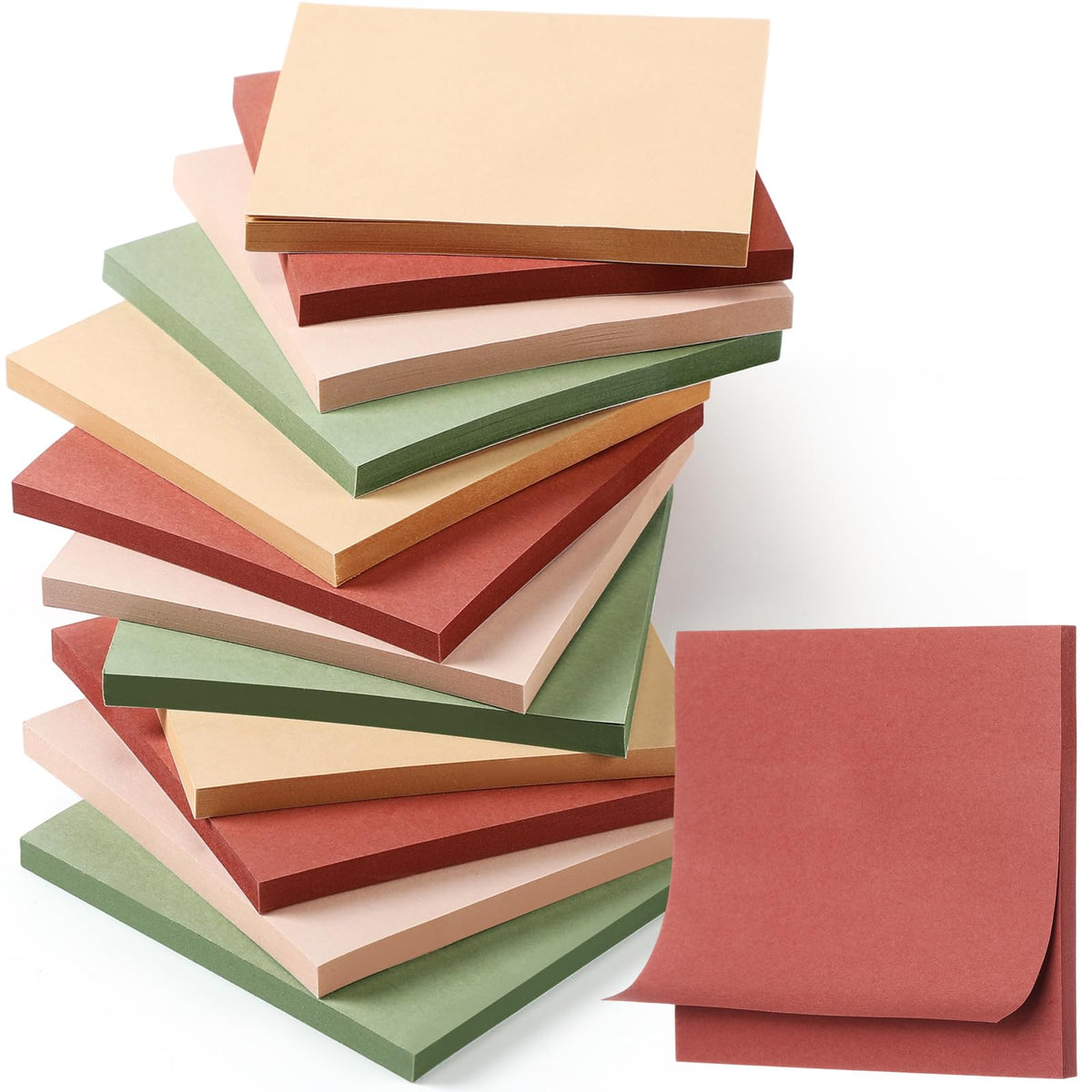 Thenshop 12 Pads Sage Green Sticky Notes 3x3 50 Sheets