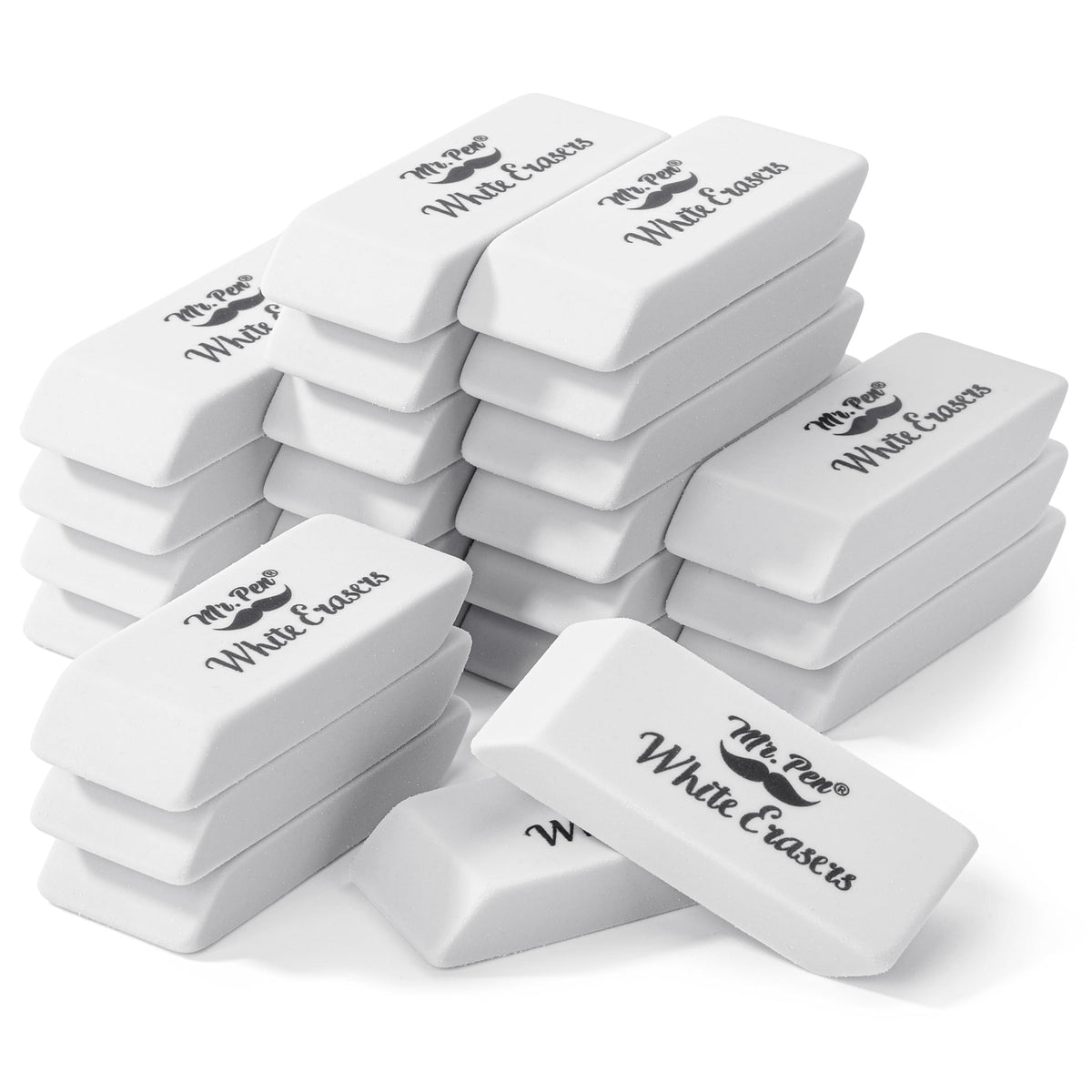 Mr. Pen- White Pencil Erasers Bulk, 72 Pack