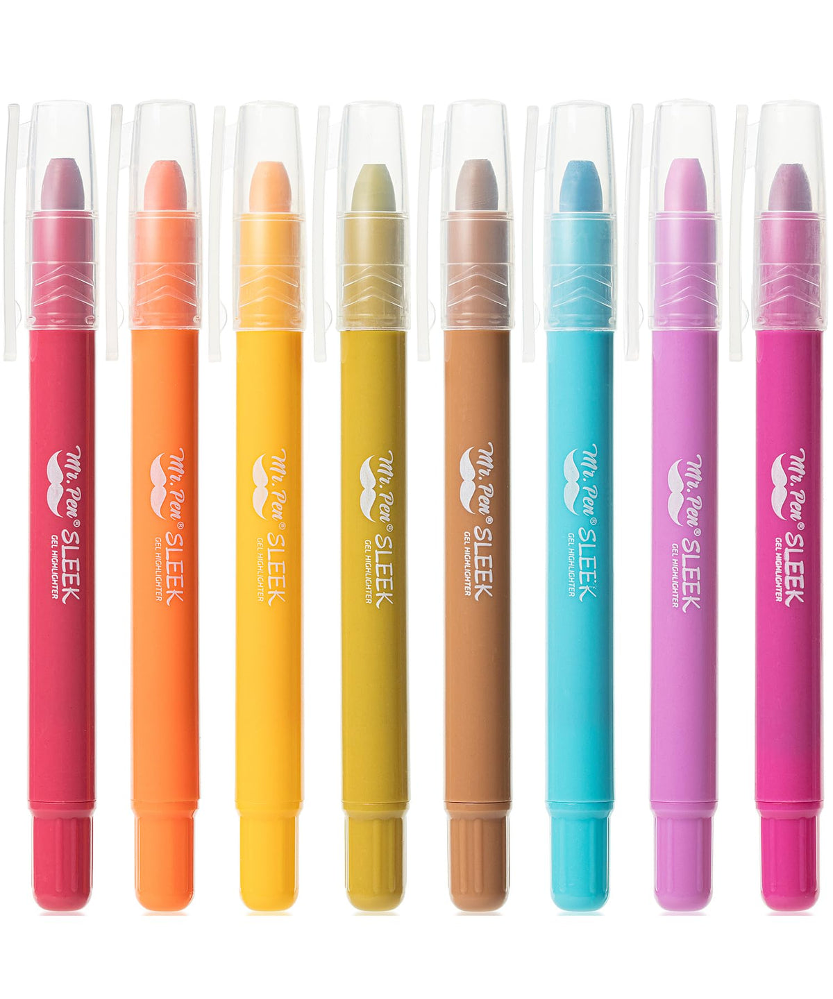 Mr. Pen- No Bleed Gel Highlighters, Vibrant Colors, 8 Pack