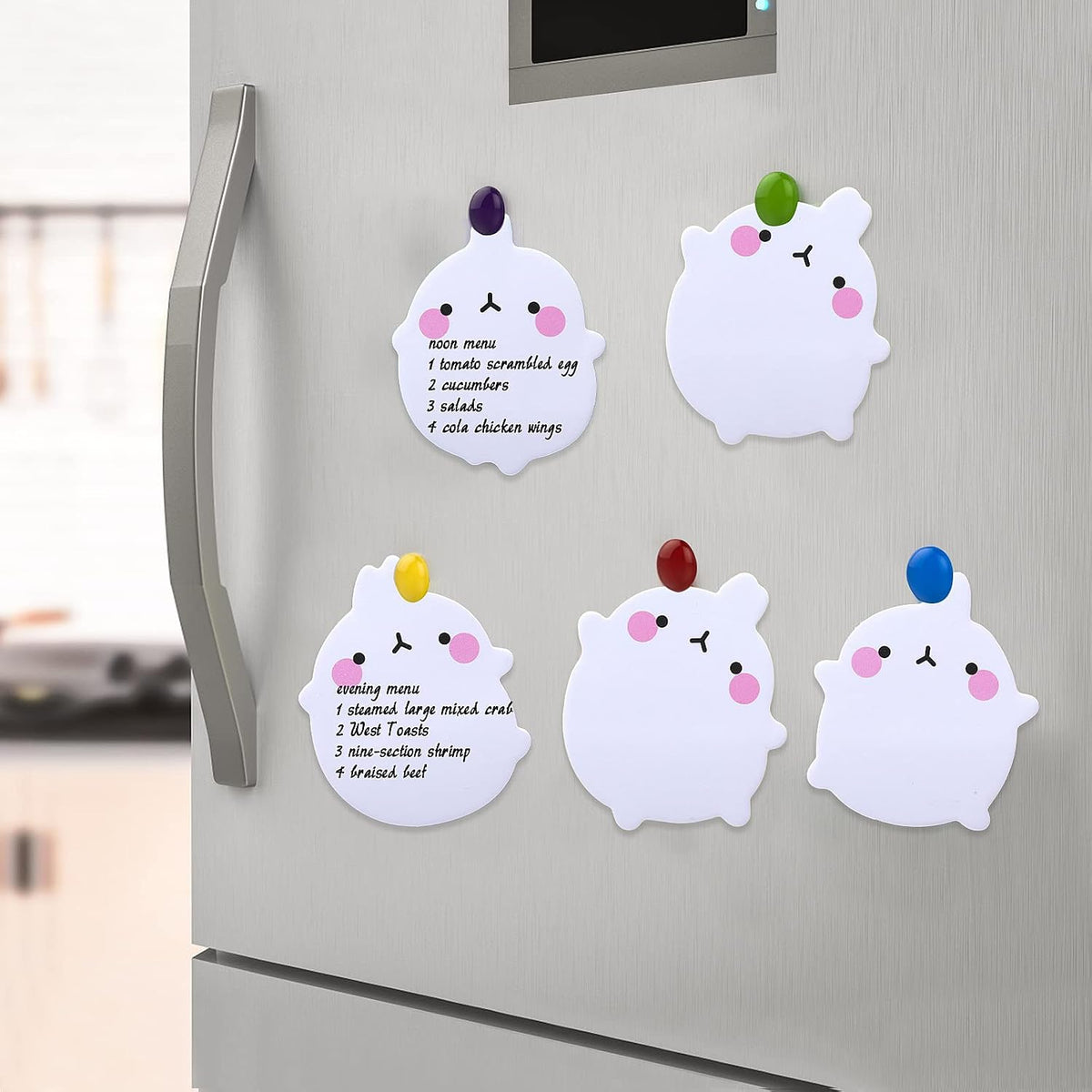 cobee Cute Animal Self Stick Notes,8 Pack Kawaii Rabbit Sticky Notes Pad Cartoon Memo Pads Markers Flags Students Home Office Roommates Gifts Tab Supplies 160 Sheets