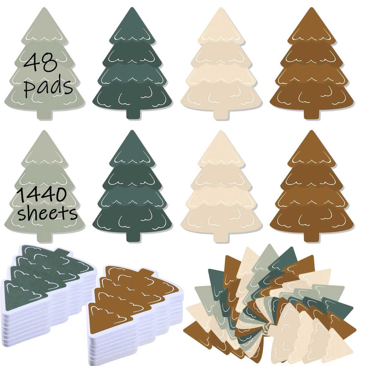 48 Pads 1440 Sheets Composition Notebook Sticky Notes Teacher Note Pads Back to School Supplies Gifts Self Adhesive Memo Pad Cute Gifts for Students Classroom