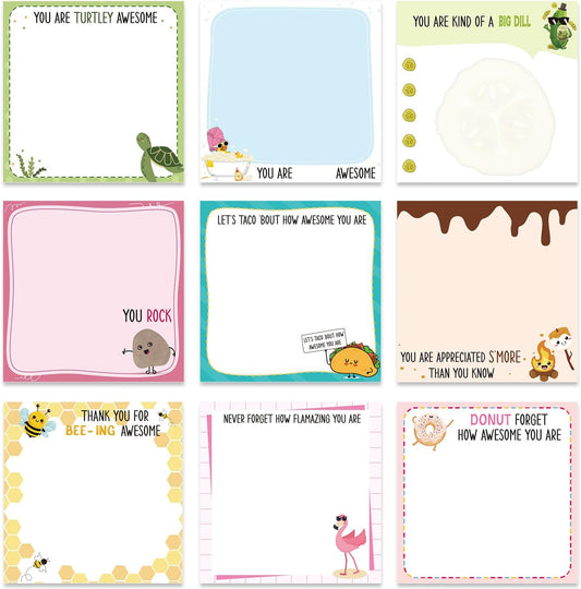 Inspirational Sticky Notes 3x3 Gifts for Positive People 9-Pack