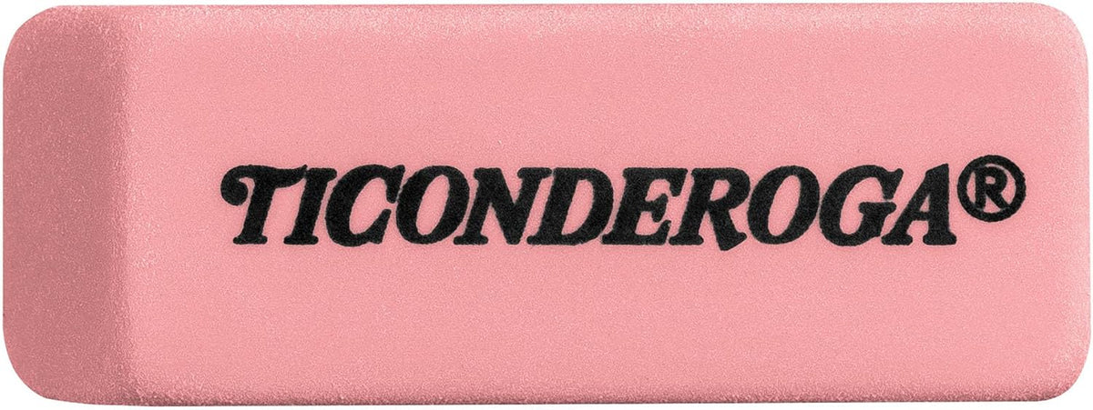 Ticonderoga Wedge Erasers, Pink, 5/Pack