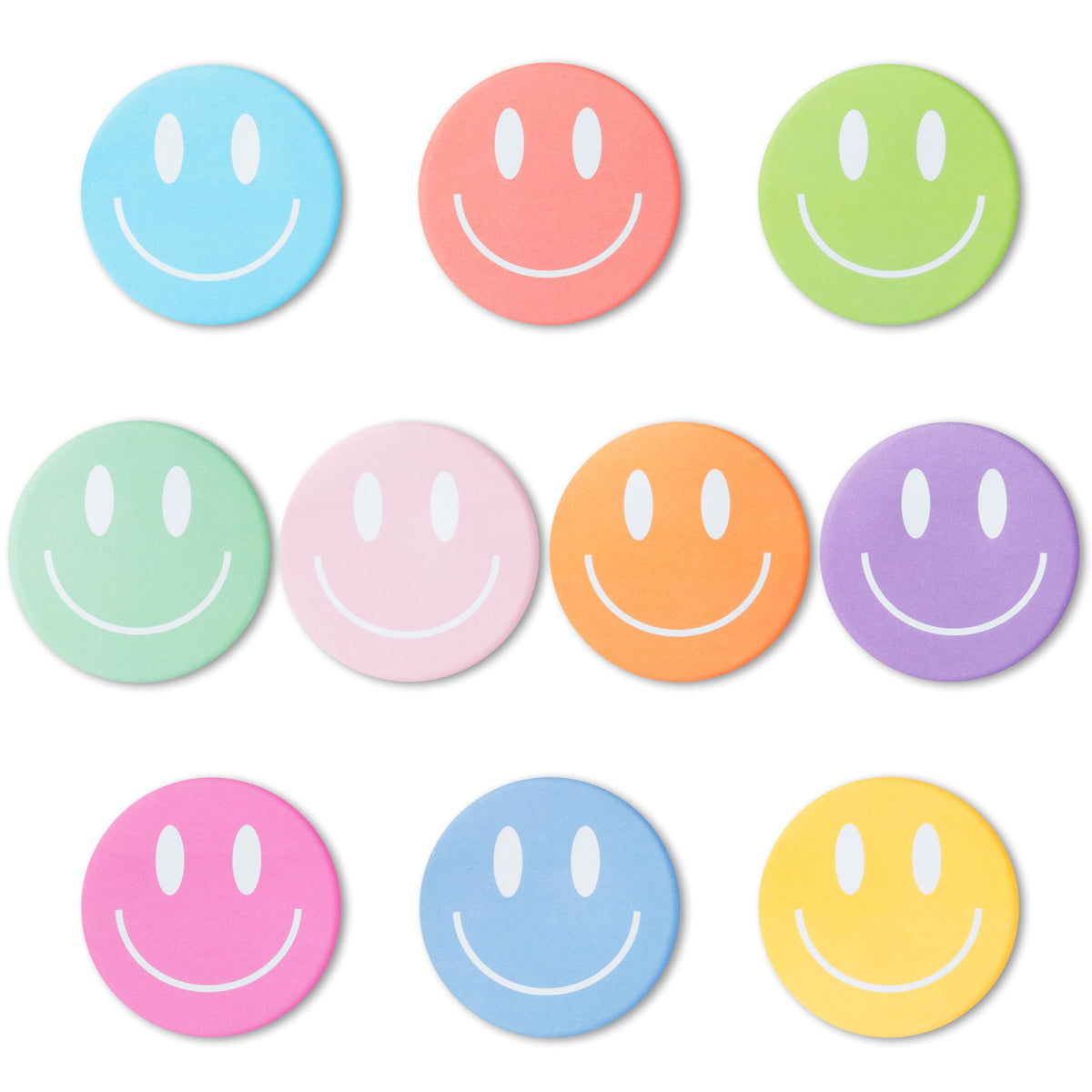 AgincBerry Boho Smile Face Sticky Notes - 30PCS Back to School Colorful Preppy Self-Stick Notes Mini Happy Smile Face Memo Pad Creative Shaped Notepad Writing Sticky Note Office Home Gift Tab Supplies