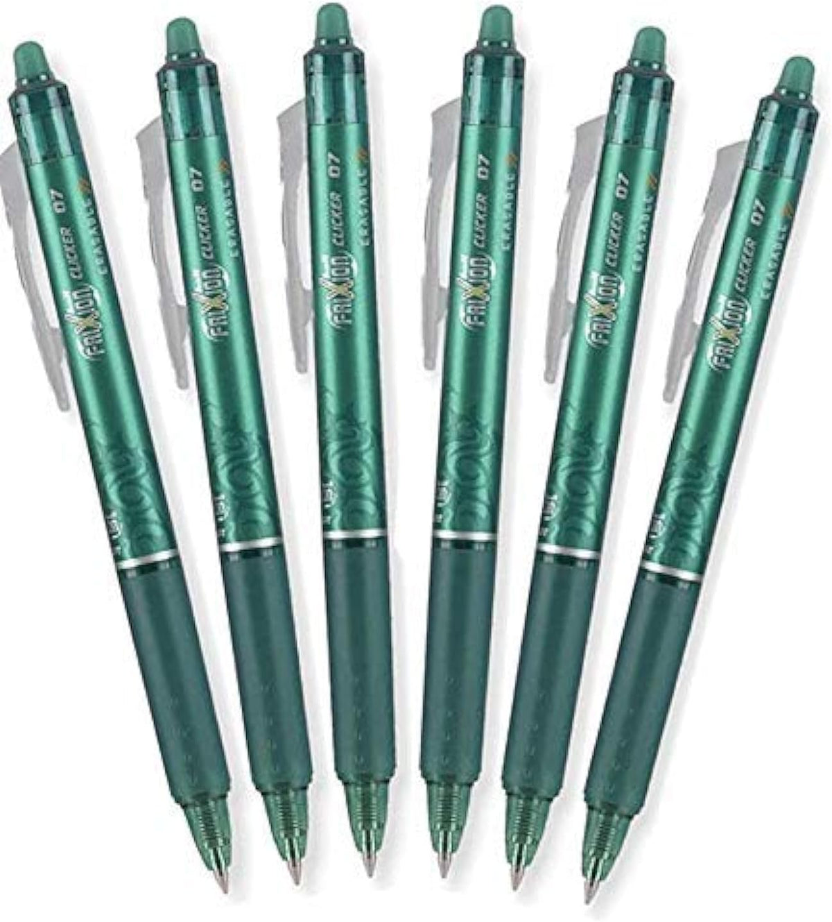Pilot FriXion Clicker 0.7mm, Erasable Gel Pens, Fine Point, Purple Ink, Pack Of 6