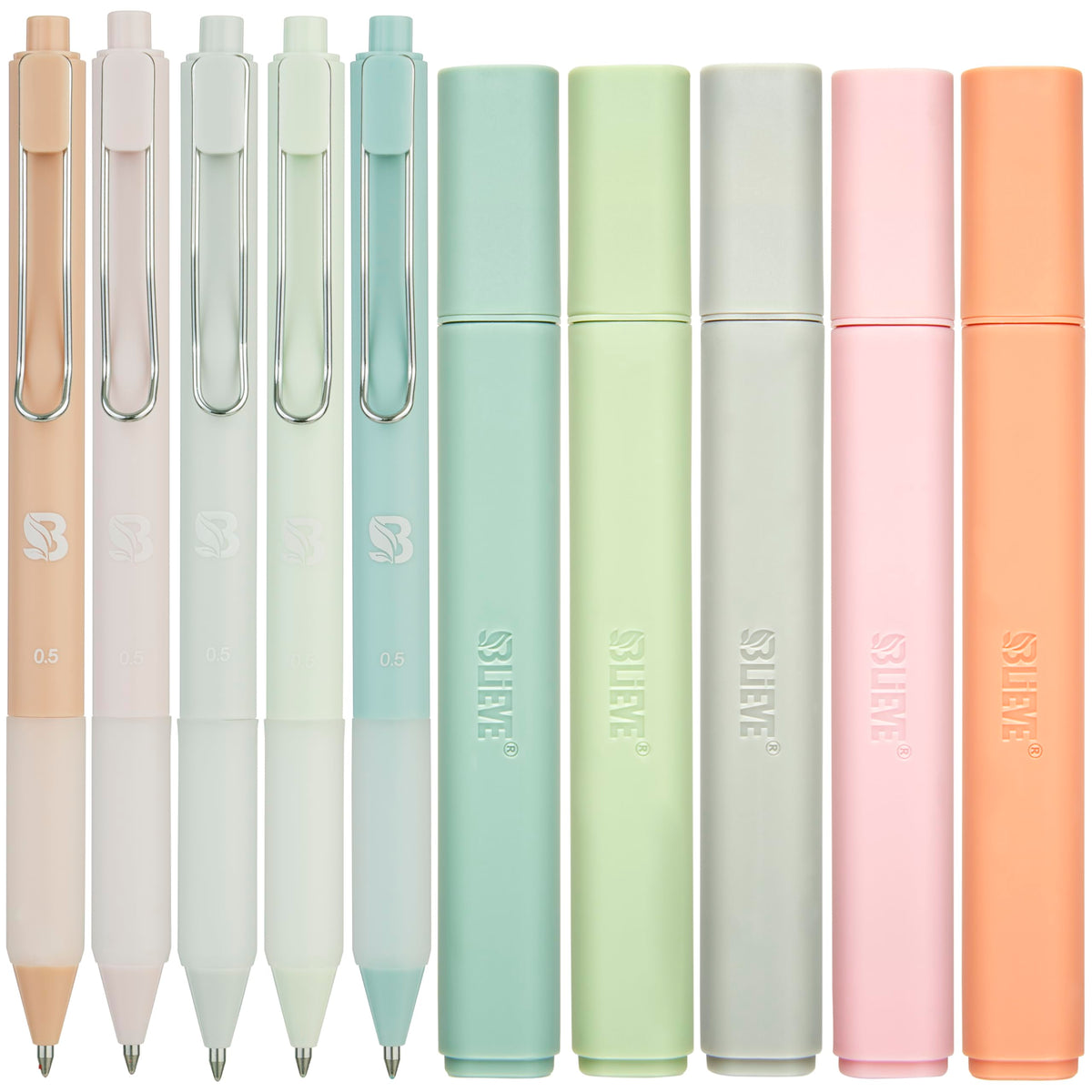 BLIEVE - Bible Journaling Kit With Gel Highlighters And Pens No Bleed, Scripture Markers and Pencils Supplies, Stencils Planner Set For Coloring Journal Art Illustrated By Faith Christian Gifts 24pcs