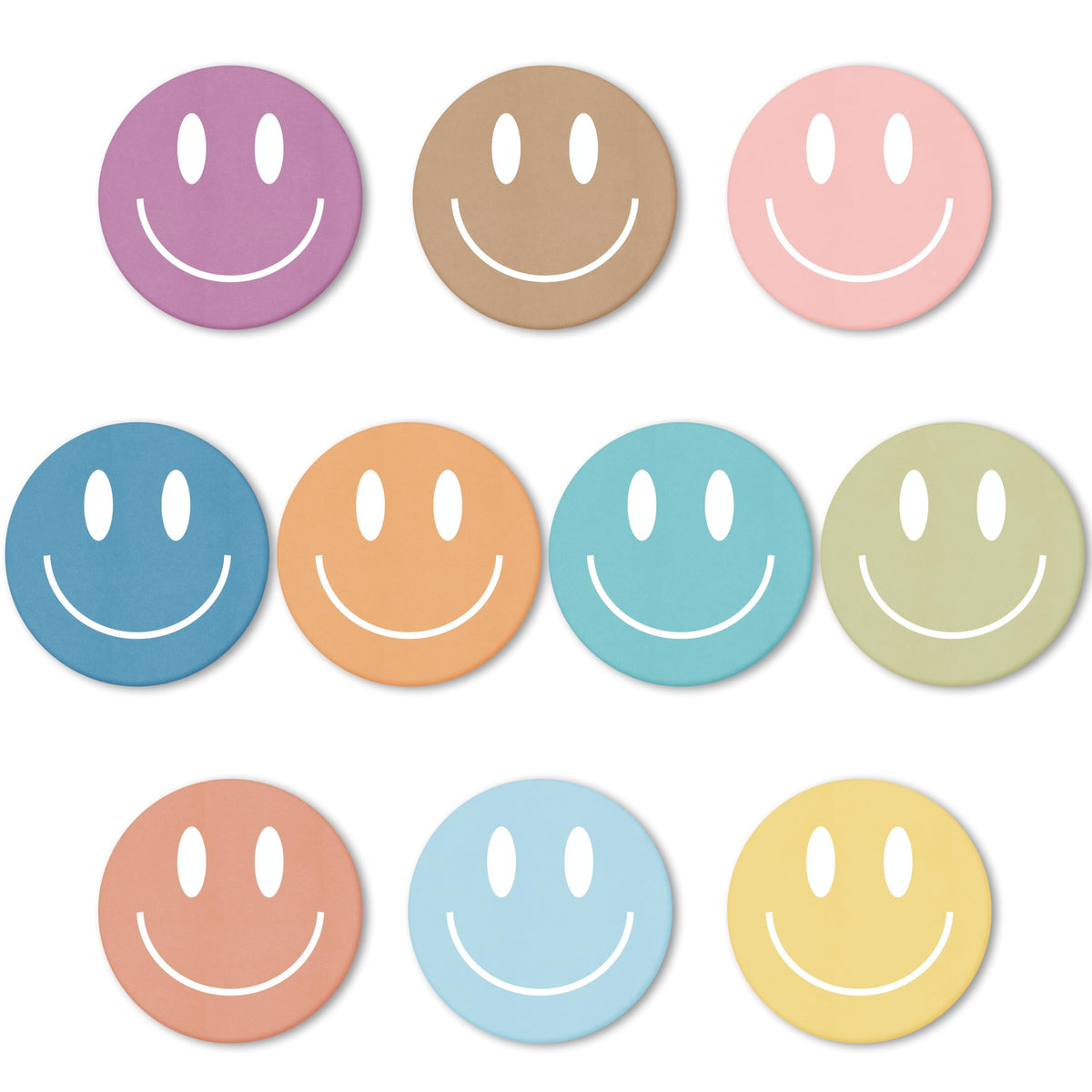 AgincBerry Boho Smile Face Sticky Notes - 30PCS Back to School Colorful Preppy Self-Stick Notes Mini Happy Smile Face Memo Pad Creative Shaped Notepad Writing Sticky Note Office Home Gift Tab Supplies