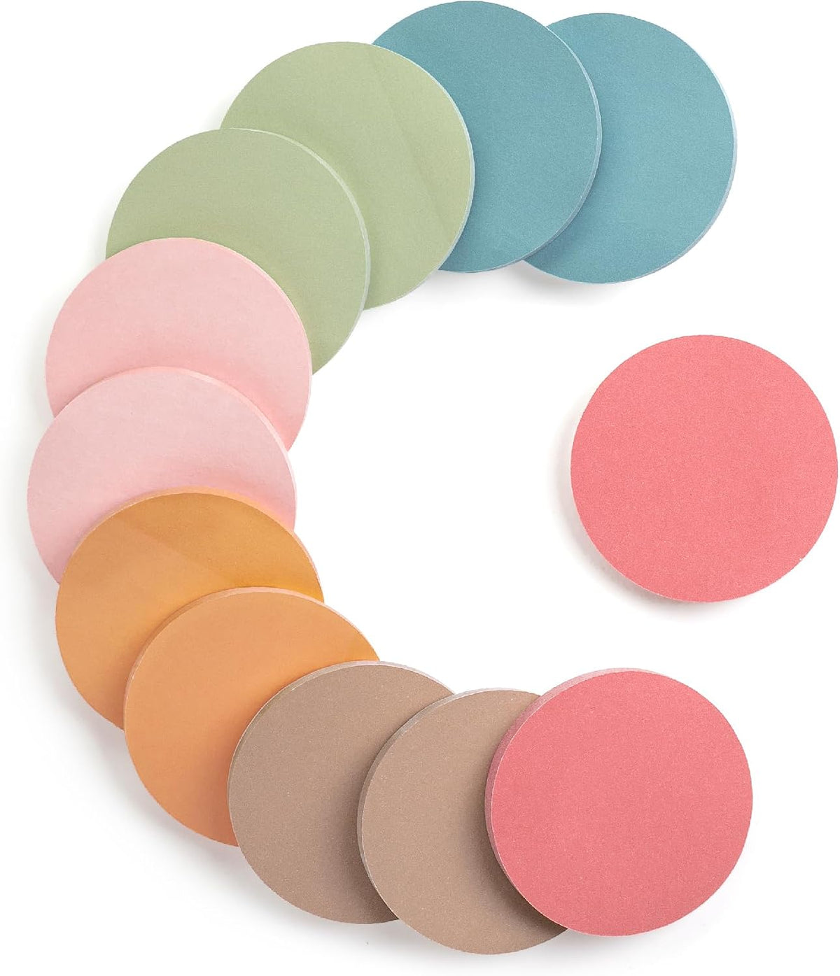 Mr. Pen- Round Sticky Notes, 2.8" Diameter, 12 Pads, 720 Sheets, Colorful