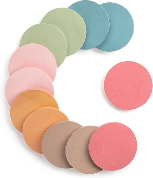Mr. Pen- Round Sticky Notes, 2.8" Diameter, 12 Pads, 720 Sheets, Colorful