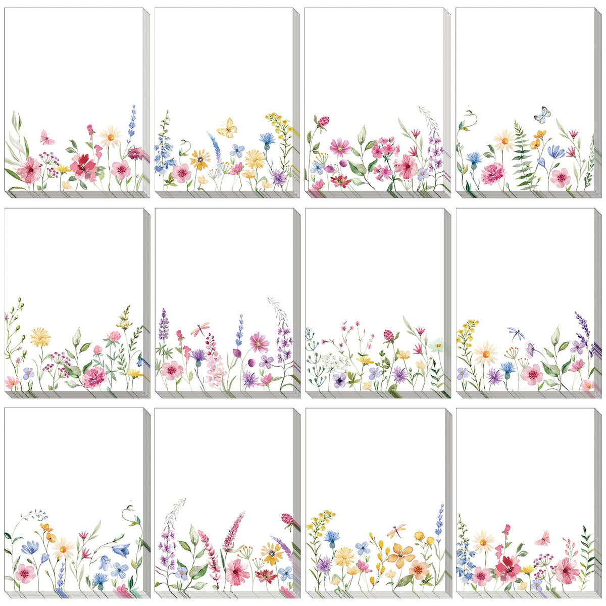 Chiisong 12 Pads Cute Sticky Notes Flower Sticky Notes