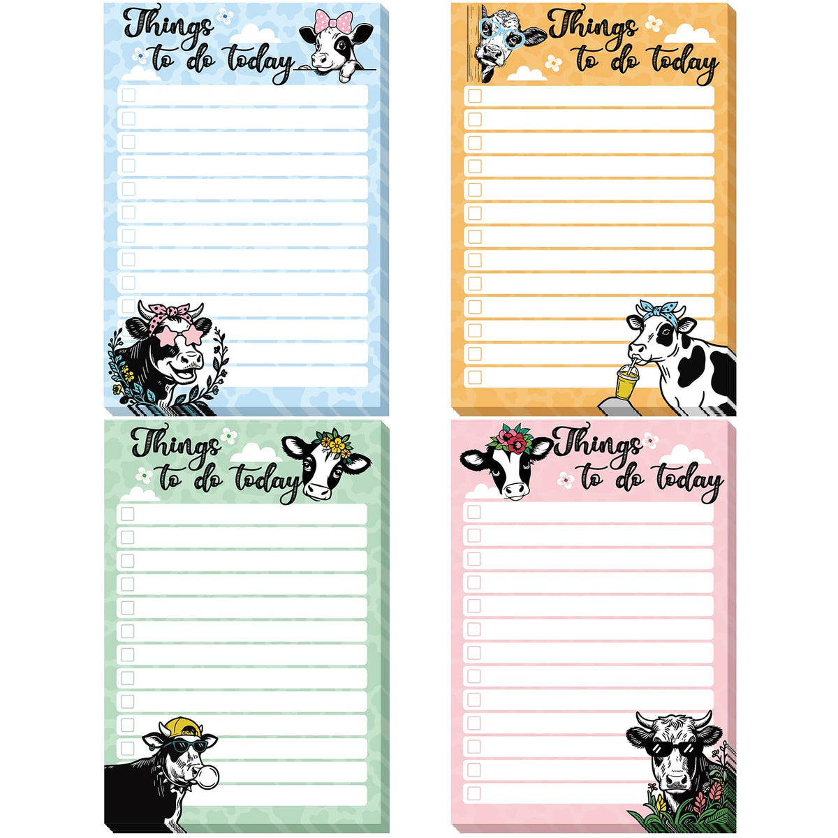 Geyee 4 Pads Chicken Sticky Notes 4" x 6" Funny Animal Sticky Notes