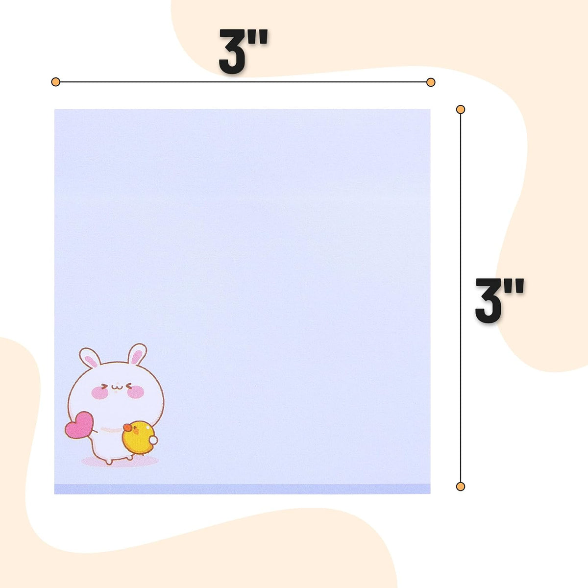 Mr. Pen- Aesthetic Sticky Notes, 3"x3", 8 Pads, 400 Sheets, 4 Designs