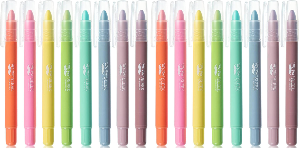 Mr. Pen- No Bleed Gel Highlighters, Vibrant Colors, 8 Pack