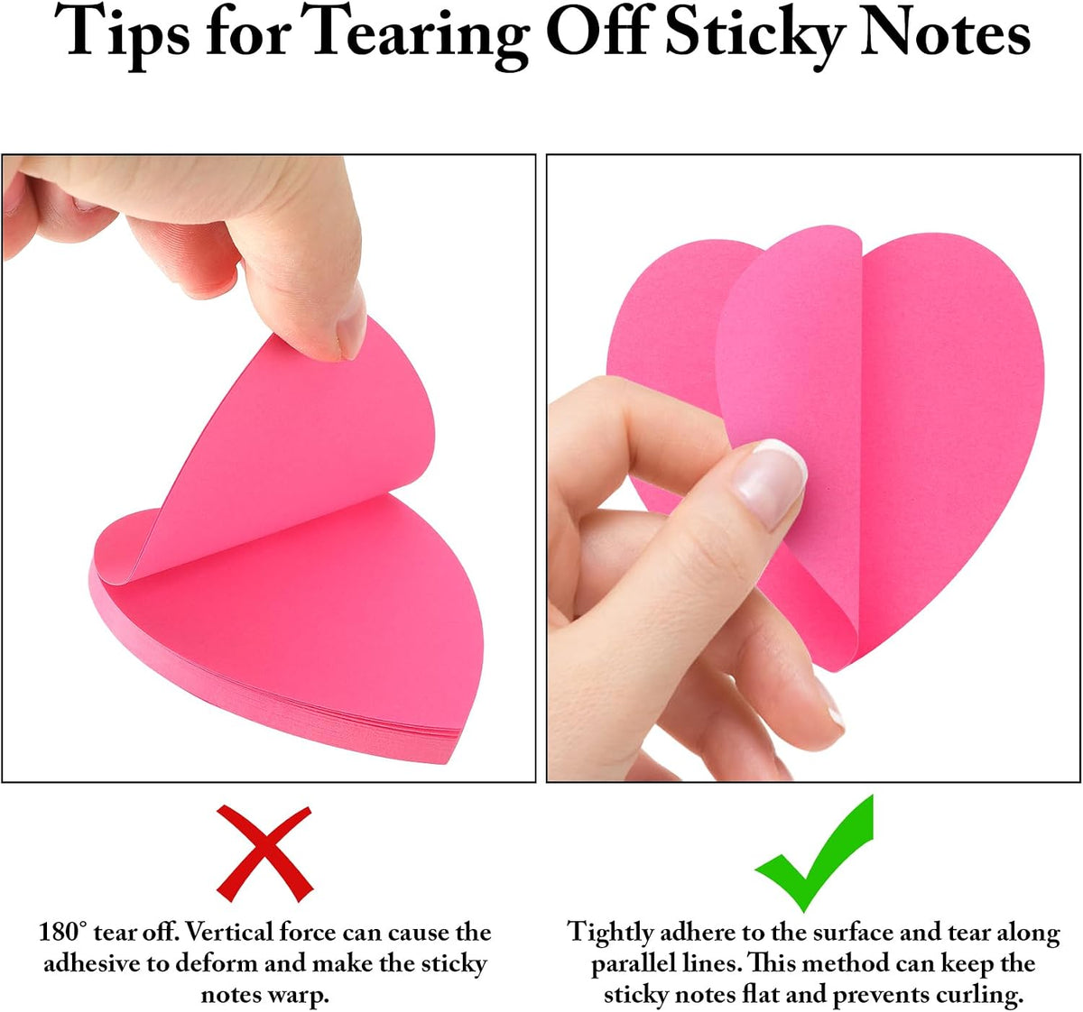 Heart Sticky Notes 8 Colors 800 Sheets Office School Teacher Supplies