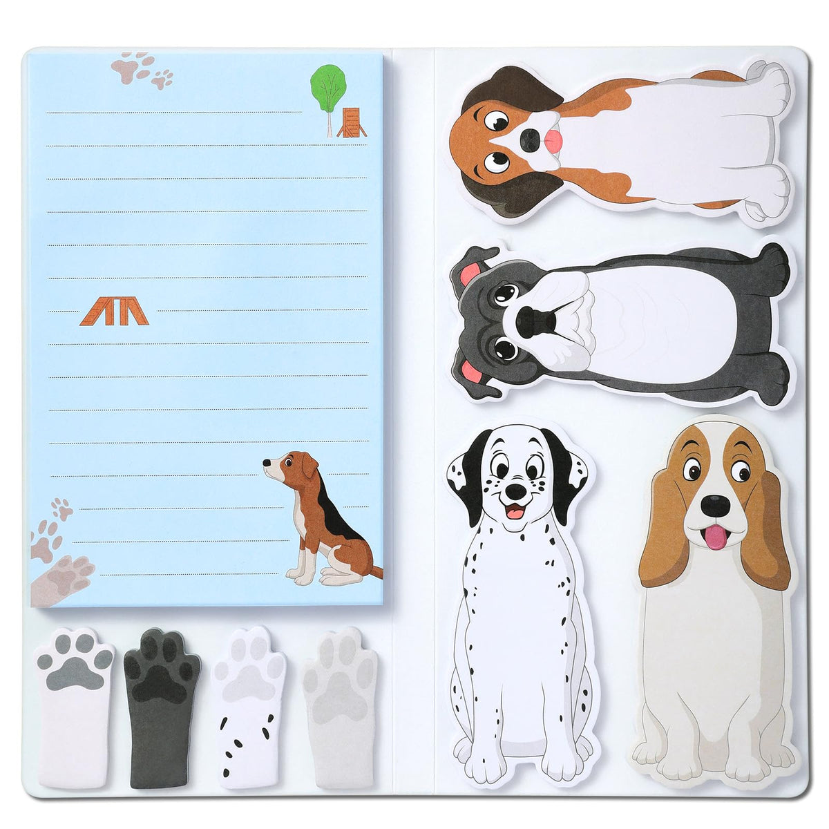 Hommie Cat Sticky Notes Set, Cute Sticky Note Animal Divider Tabs Bundle Writing Memo Pads Page Marker, Sticky Notes Pads for Cat Lovers Kids Office School Supplies Creative Gifts