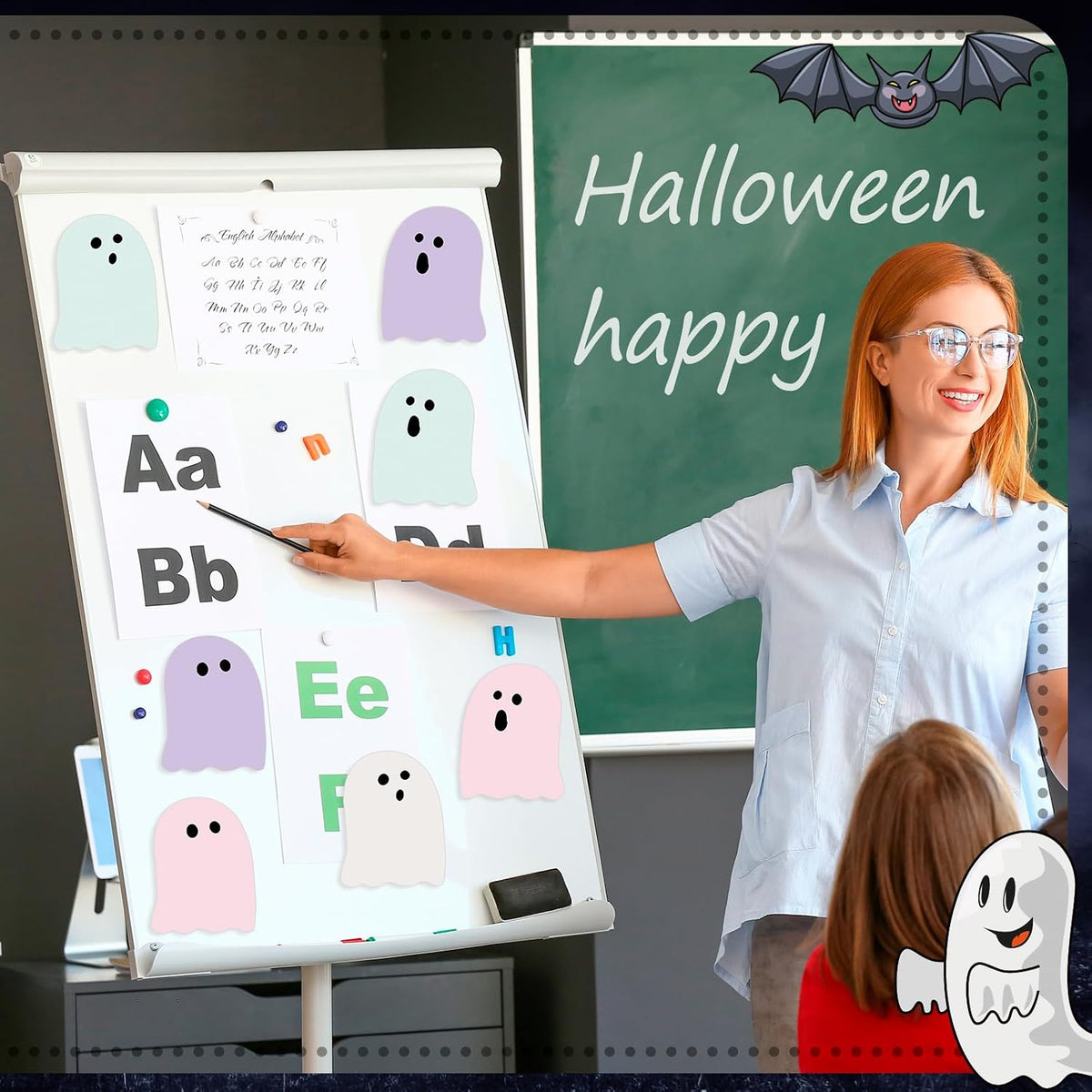 Zhanmai 1200 Pcs Halloween Ghost Sticky Notes Bulk