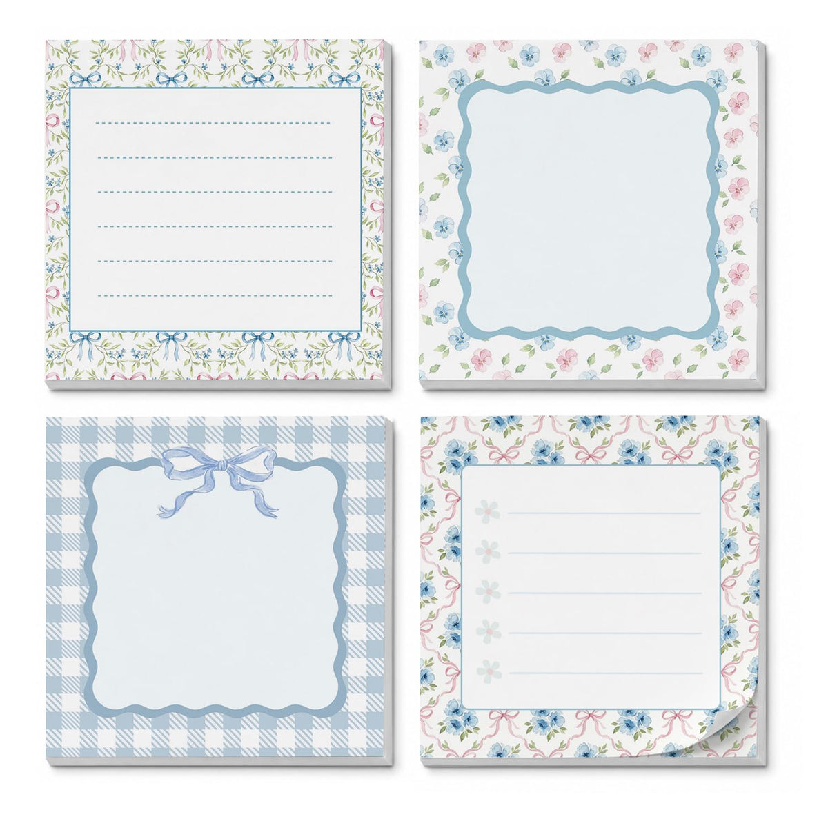 Funny Sticky Notes 3x3, Cute Goose Sticky Notes 4 Pads, Sarcastic Office Gifts Self-Stick Notepads for Work School Study