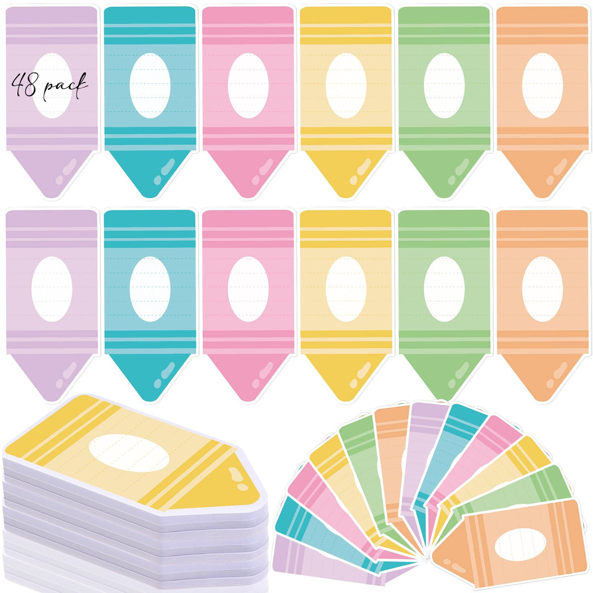 48 Pads 1440 Sheets Composition Notebook Sticky Notes Teacher Note Pads Back to School Supplies Gifts Self Adhesive Memo Pad Cute Gifts for Students Classroom
