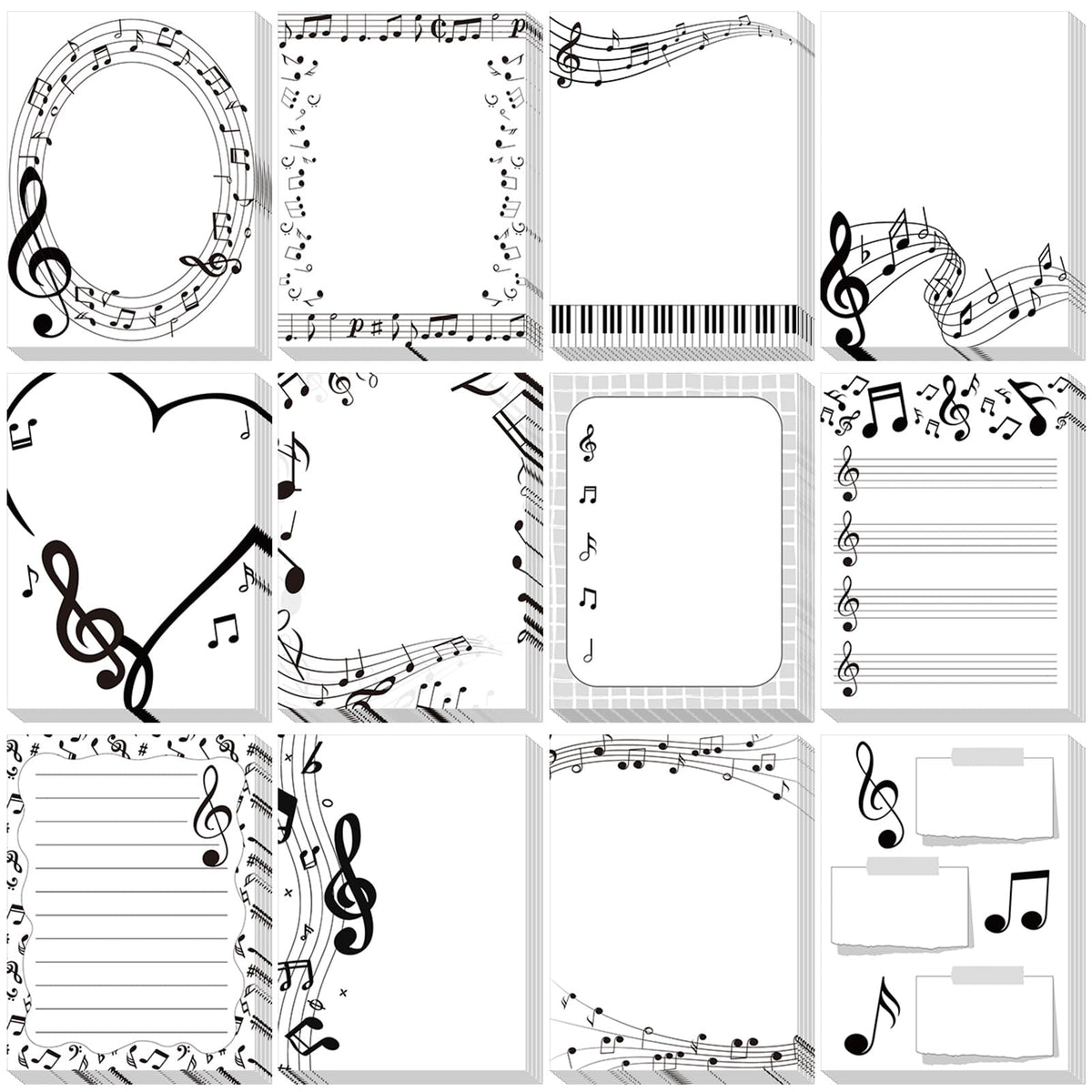 Chiisong 12 Pads Cute Sticky Notes Flower Sticky Notes