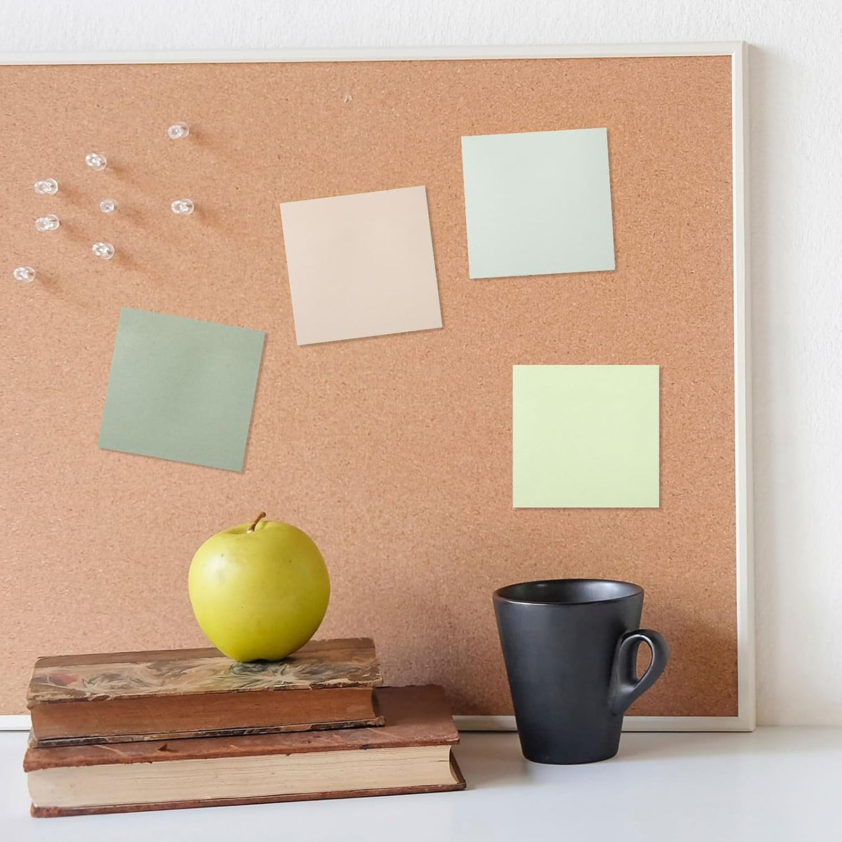 Thenshop 12 Pads Sage Green Sticky Notes 3x3 50 Sheets