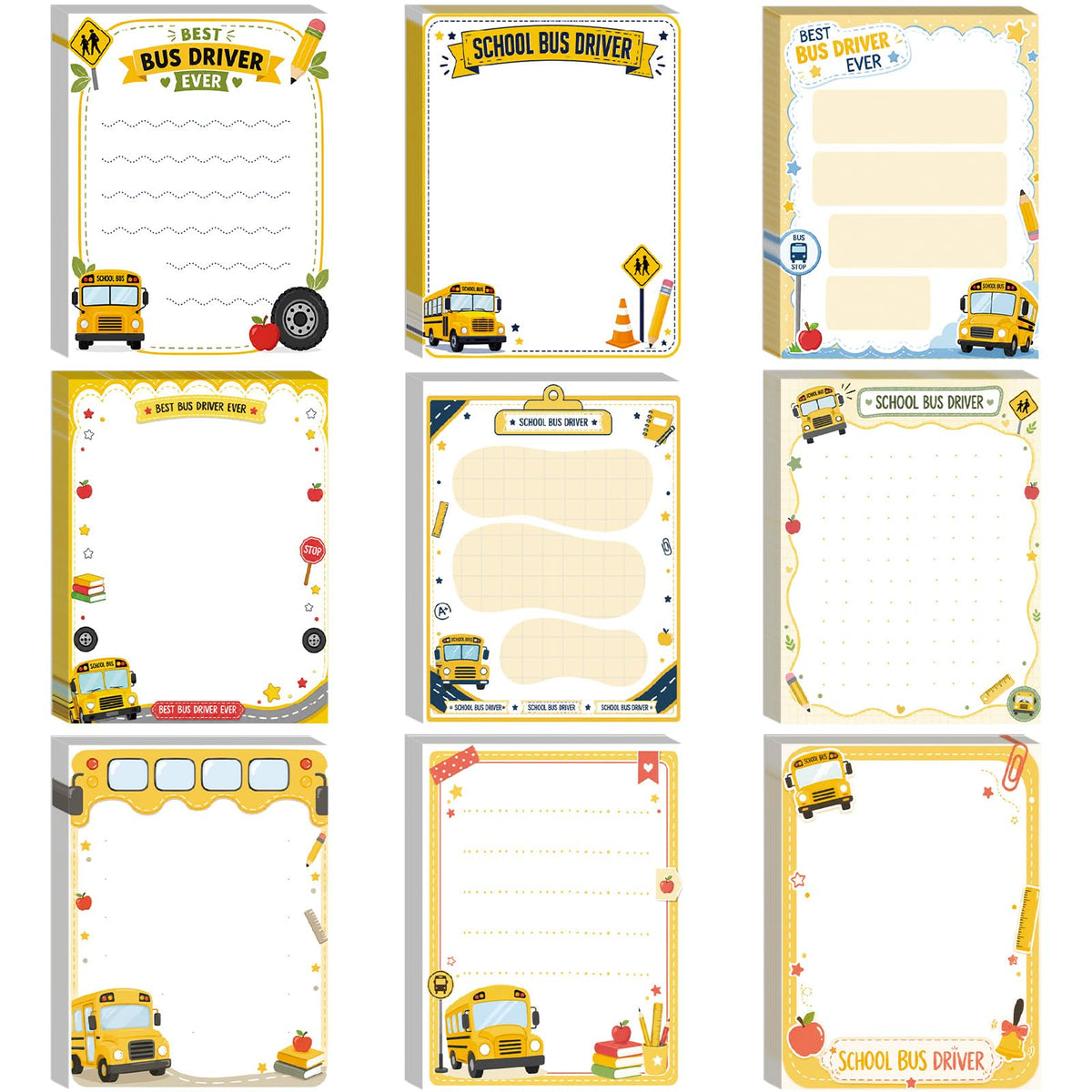 9 Pcs Black Cat Gift Cute Sticky Notes for Cat Lover