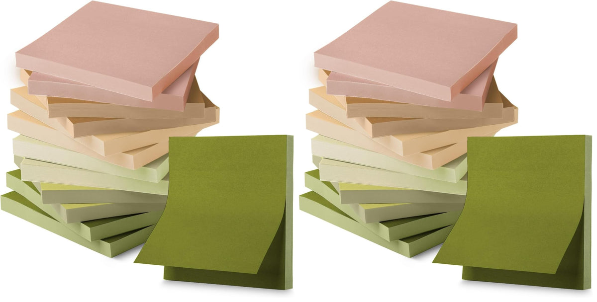 Mr. Pen- Sticky Notes, 3”x3”, 12 Pads, 600 Sheets, Dark and Earthy Colors