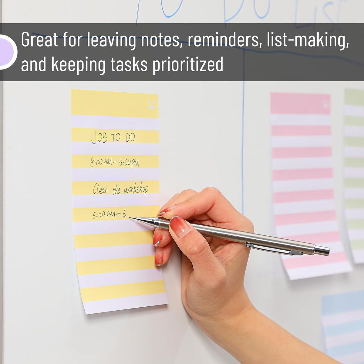 Mr. Pen- Lined Sticky Notes, 4" x 6", 6 Pads, 45 Sheets/Pad