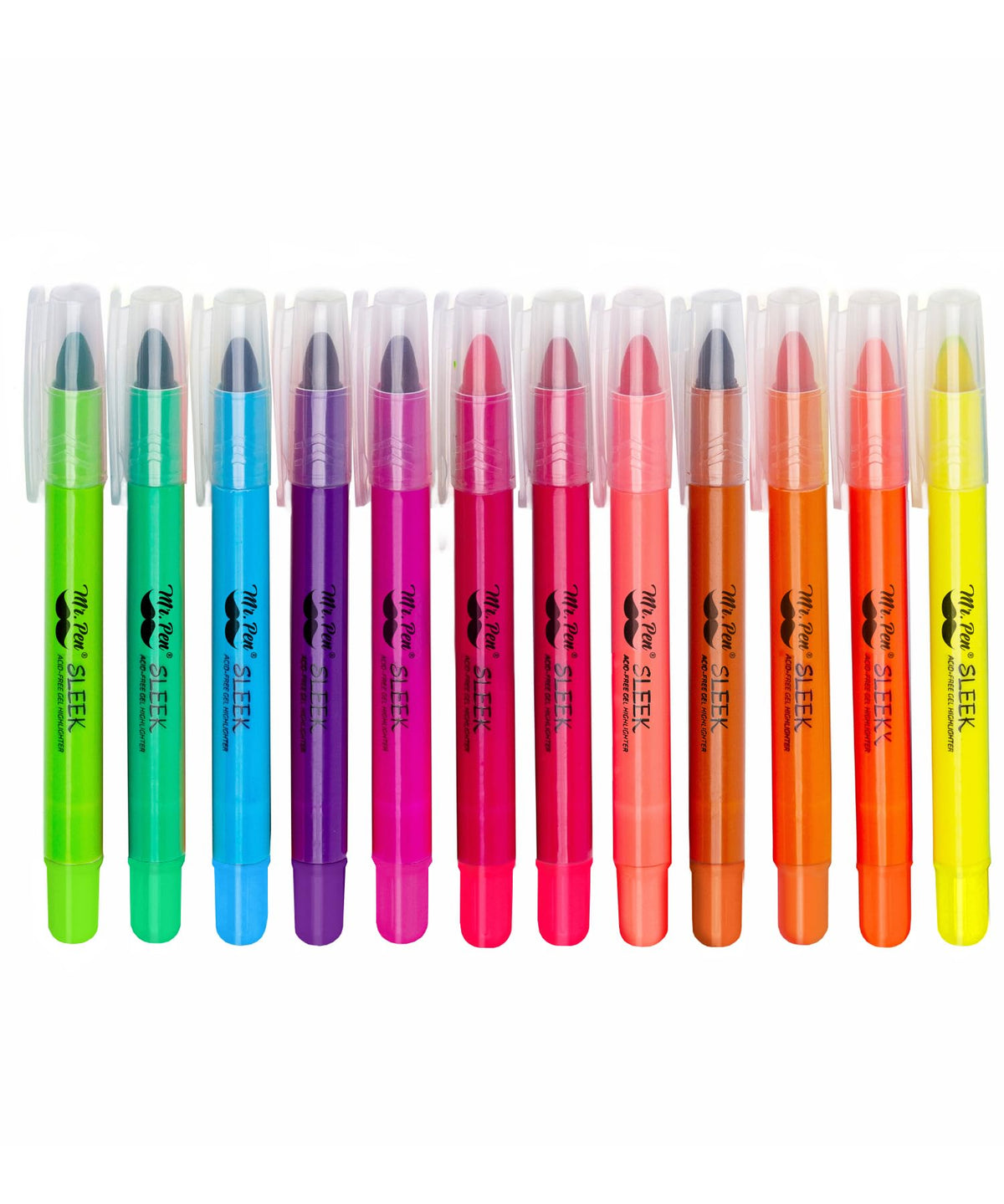 Mr. Pen- No Bleed Gel Highlighters, Vibrant Colors, 8 Pack