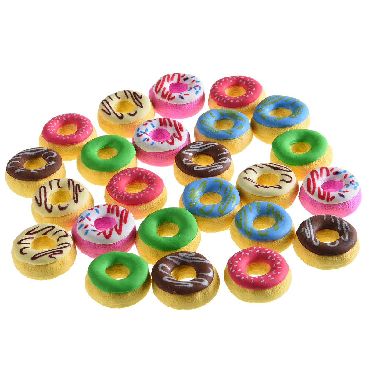 DOMG 16Pcs Ice Cream Erasers for Kids, Cute Fruit Shaped Fun Food Eraser for Classroom Rewards Party Favors