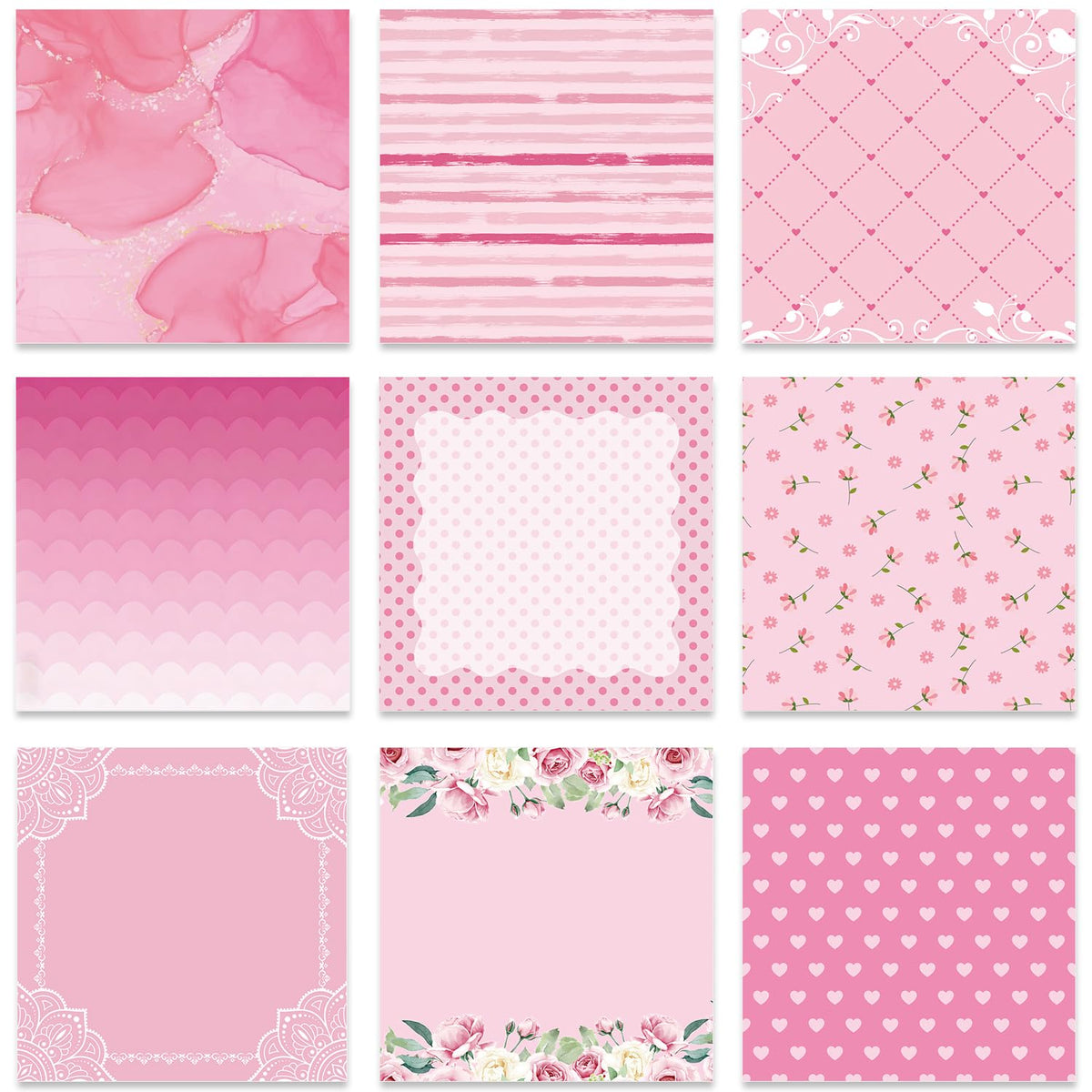 Pink Blue Aesthetic Sticky Notes 3x3 Gifts for Students 9-Pack