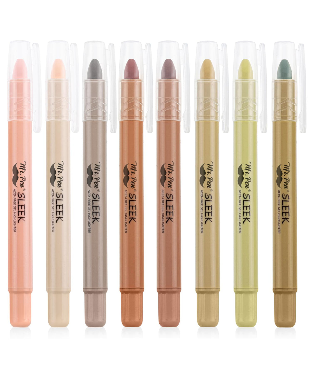 Mr. Pen- No Bleed Gel Highlighters, Vibrant Colors, 8 Pack