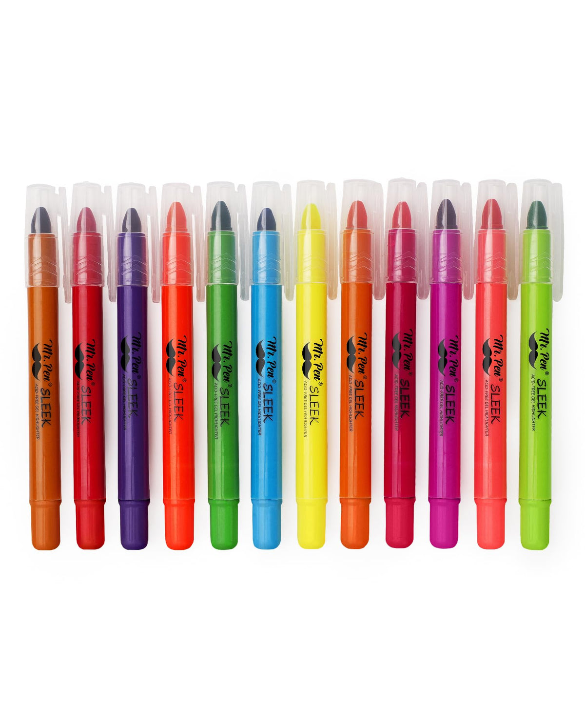 Mr. Pen- No Bleed Gel Highlighters, Vibrant Colors, 8 Pack