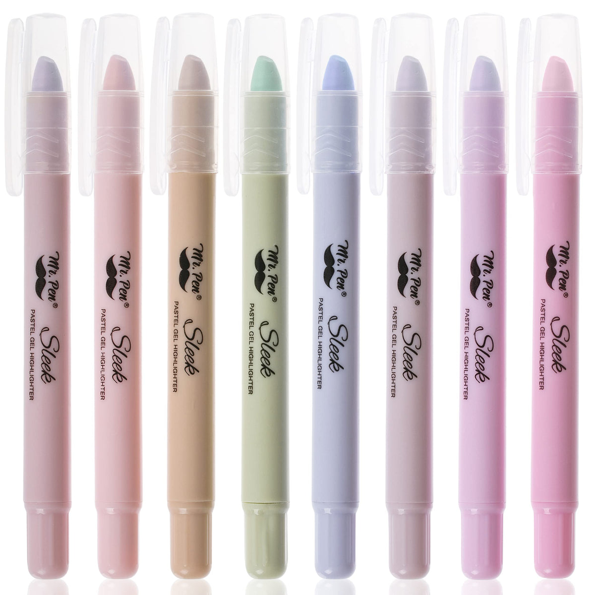 Mr. Pen- No Bleed Gel Highlighters, Vibrant Colors, 8 Pack