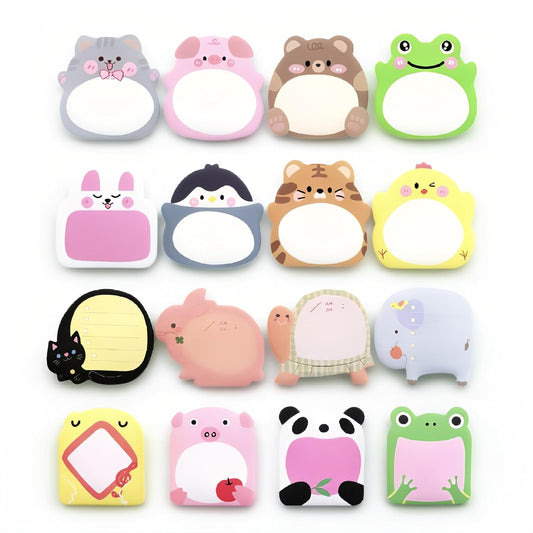 48 Pads Cute Sticky Notes, 16 Cute Animal Patterns 3 Pads of Each, 960 Sheets Kawaii Self-Sticky Memo Pads for Student Teacher Appreciation Gift School Home Office Supplies