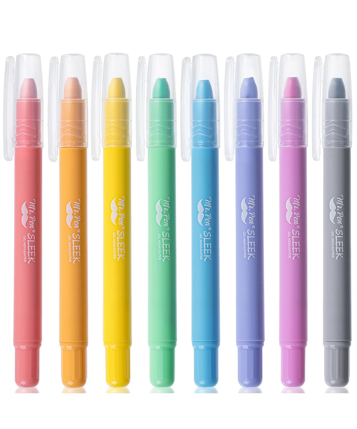 Mr. Pen- No Bleed Gel Highlighters, Vibrant Colors, 8 Pack