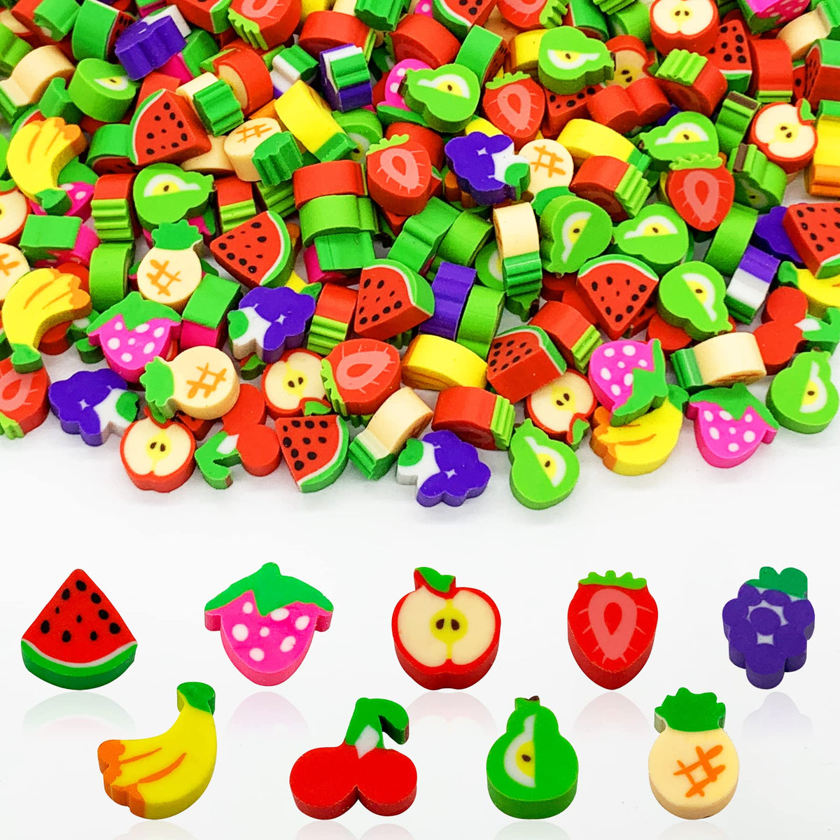 300 Pieces Animal Mini Erasers Assortment Novelty Pencil Erasers Bulk for Rewards Prizes Gift Filler