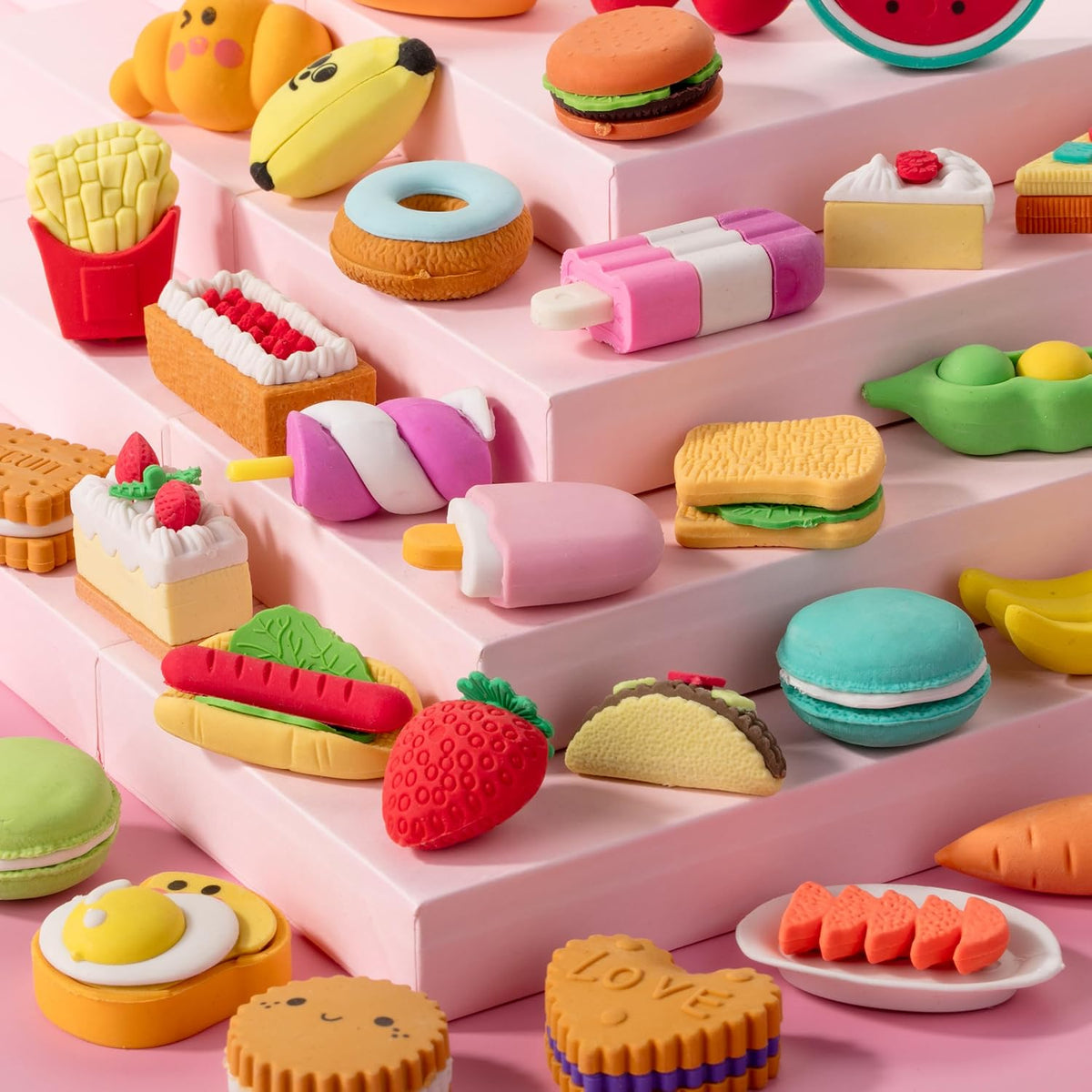 Mr. Pen- Mini Food Pencil Erasers Toy Set, 30 pcs