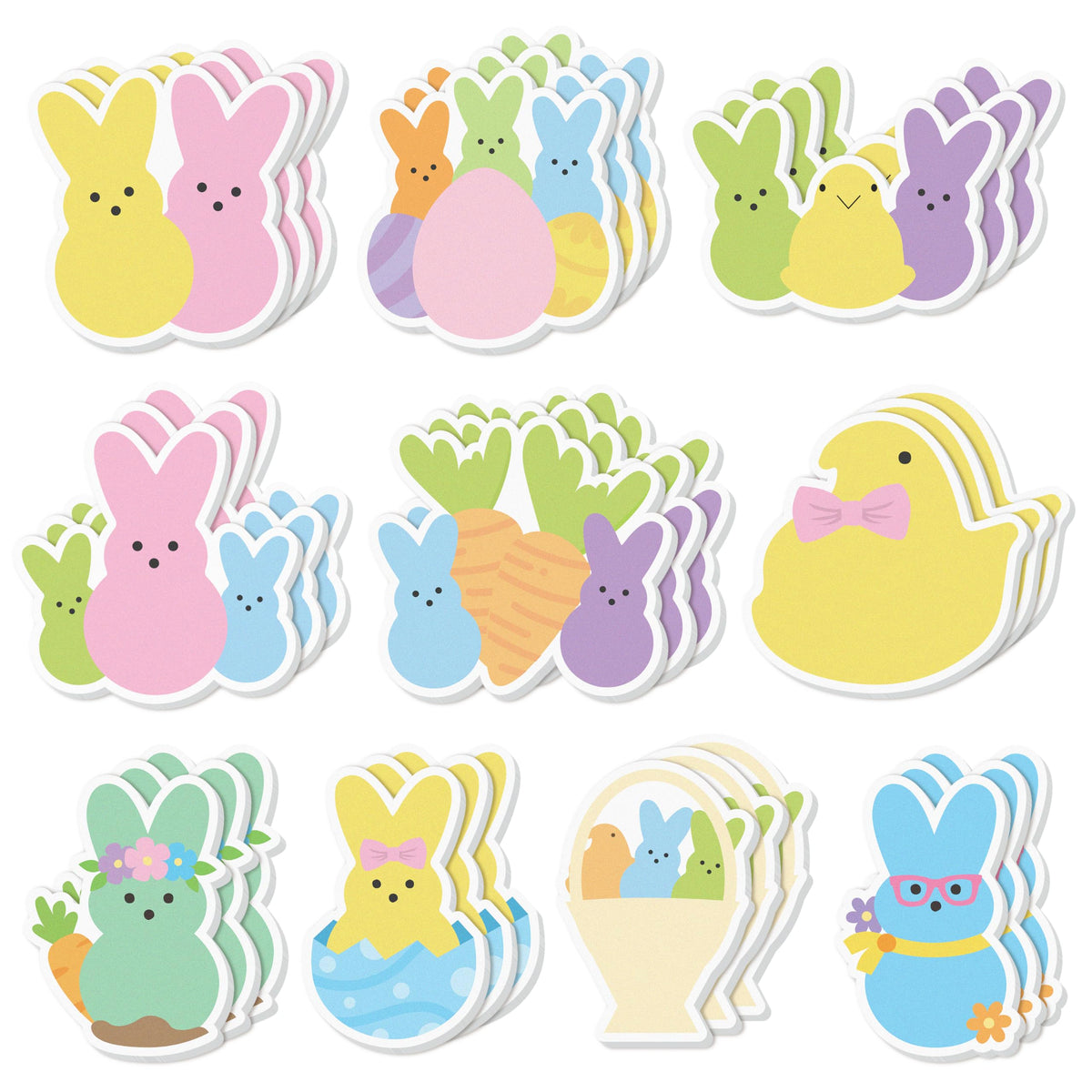 CJiangpo 30Pcs Marshmallow Sticky Notes Pads 600 Sheets Self Stick Notepad
