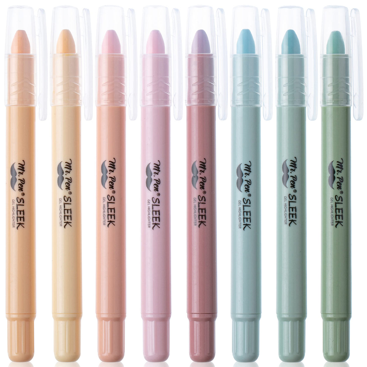 Mr. Pen- No Bleed Gel Highlighters, Vibrant Colors, 8 Pack