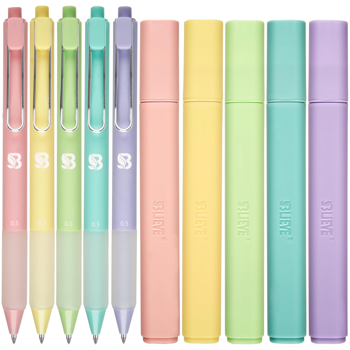 BLIEVE - Bible Journaling Kit With Gel Highlighters And Pens No Bleed, Scripture Markers and Pencils Supplies, Stencils Planner Set For Coloring Journal Art Illustrated By Faith Christian Gifts 24pcs