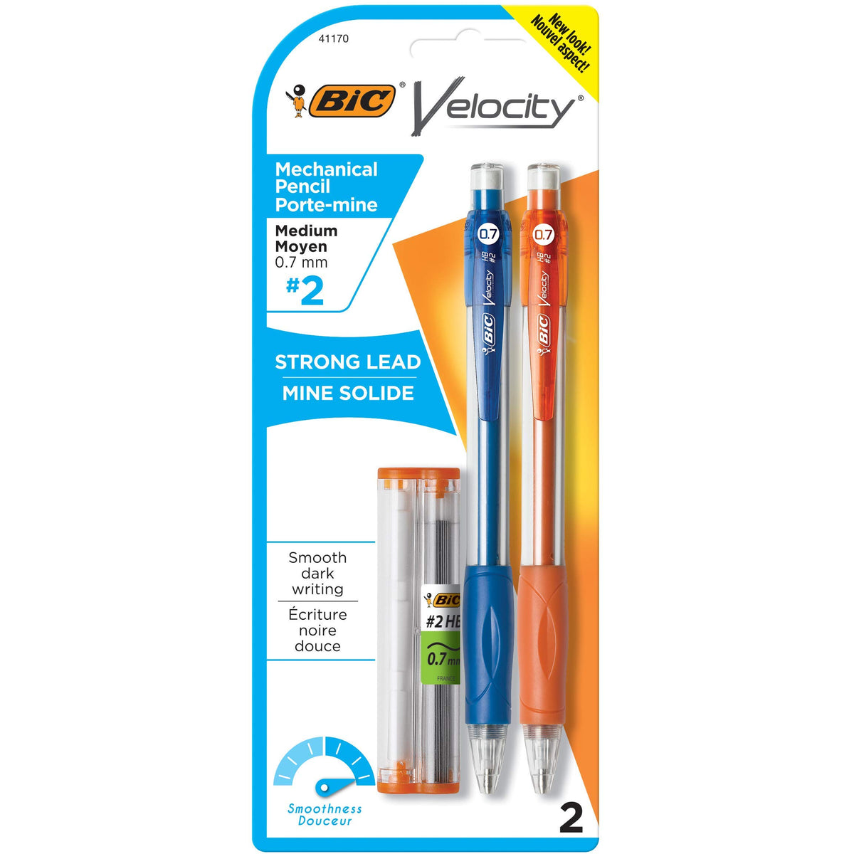 BIC Velocity Mechanical Pencils, with Colorful Barrel, Medium Point (0.7 mm), School Supplies for Students and Teachers, 4-Count Pack