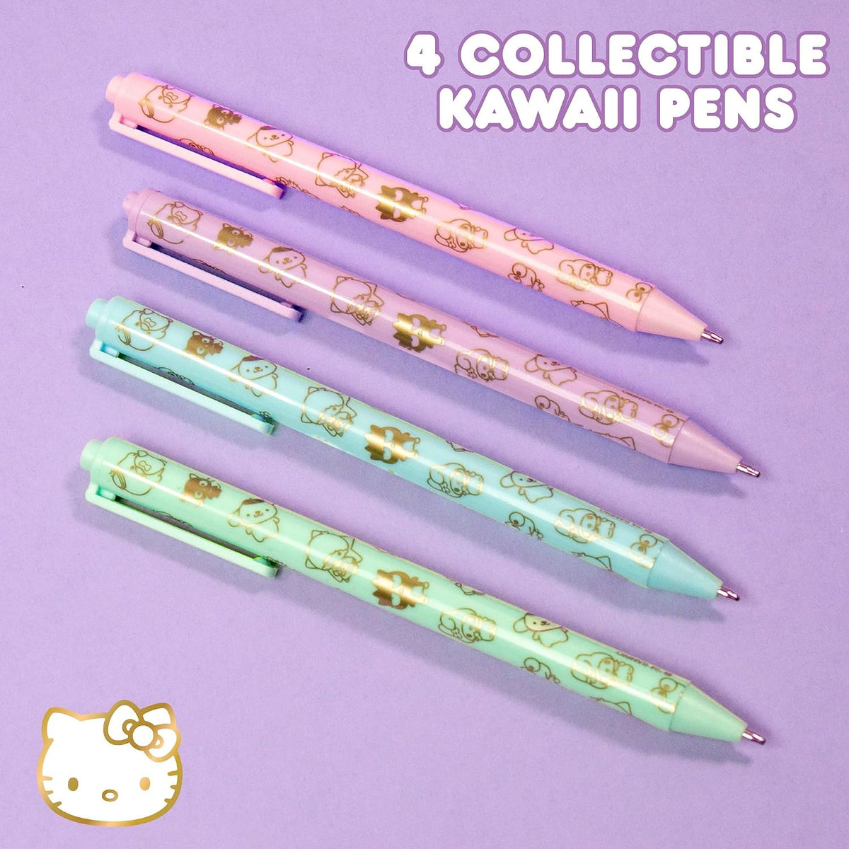 Horizon Group USA 4-Piece Pen Set, Hello Kitty and Friends