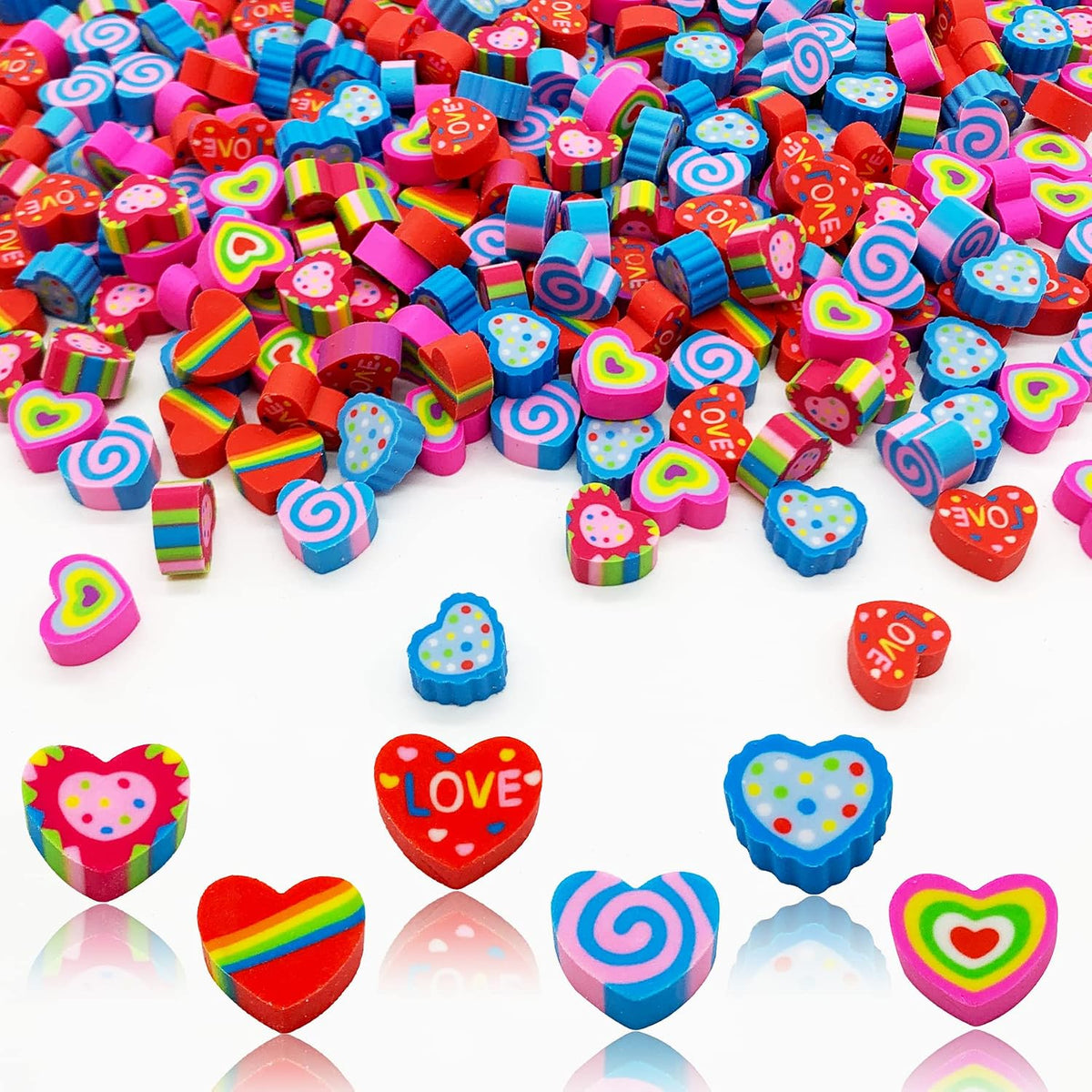 300 Pieces Animal Mini Erasers Assortment Novelty Pencil Erasers Bulk for Rewards Prizes Gift Filler